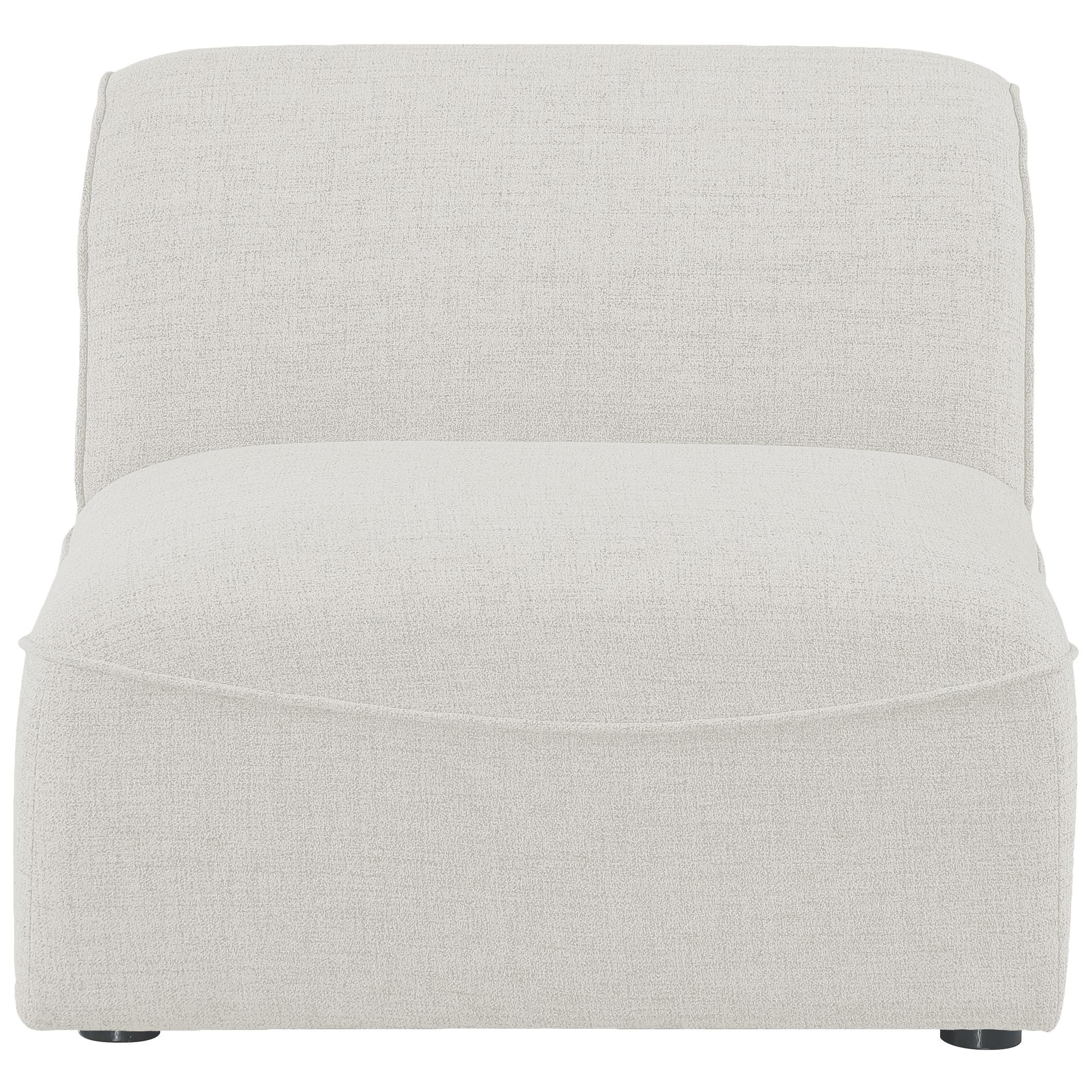 Meridian Miramar Cream Durable Linen Textured Armless