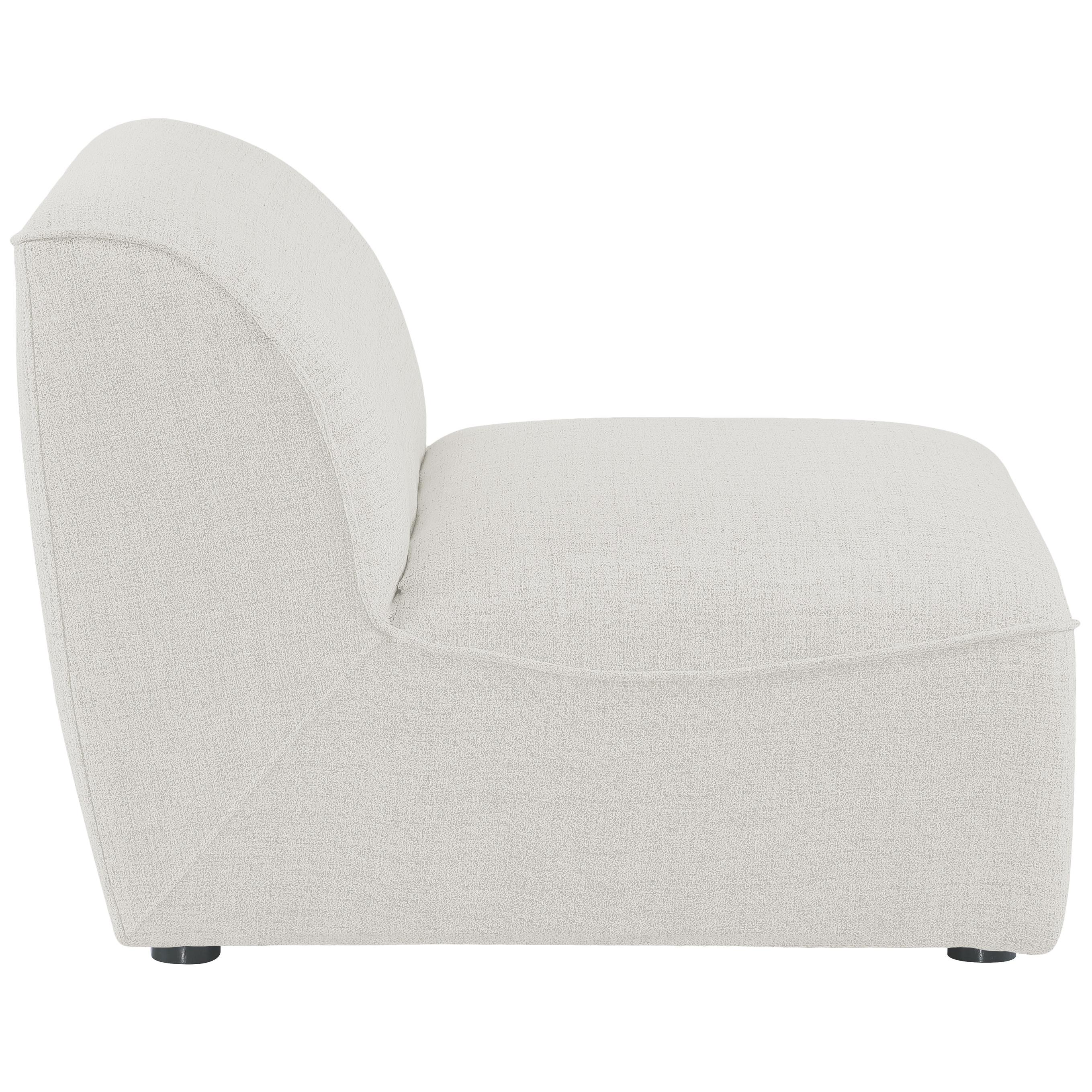 Meridian Miramar Cream Durable Linen Textured Armless