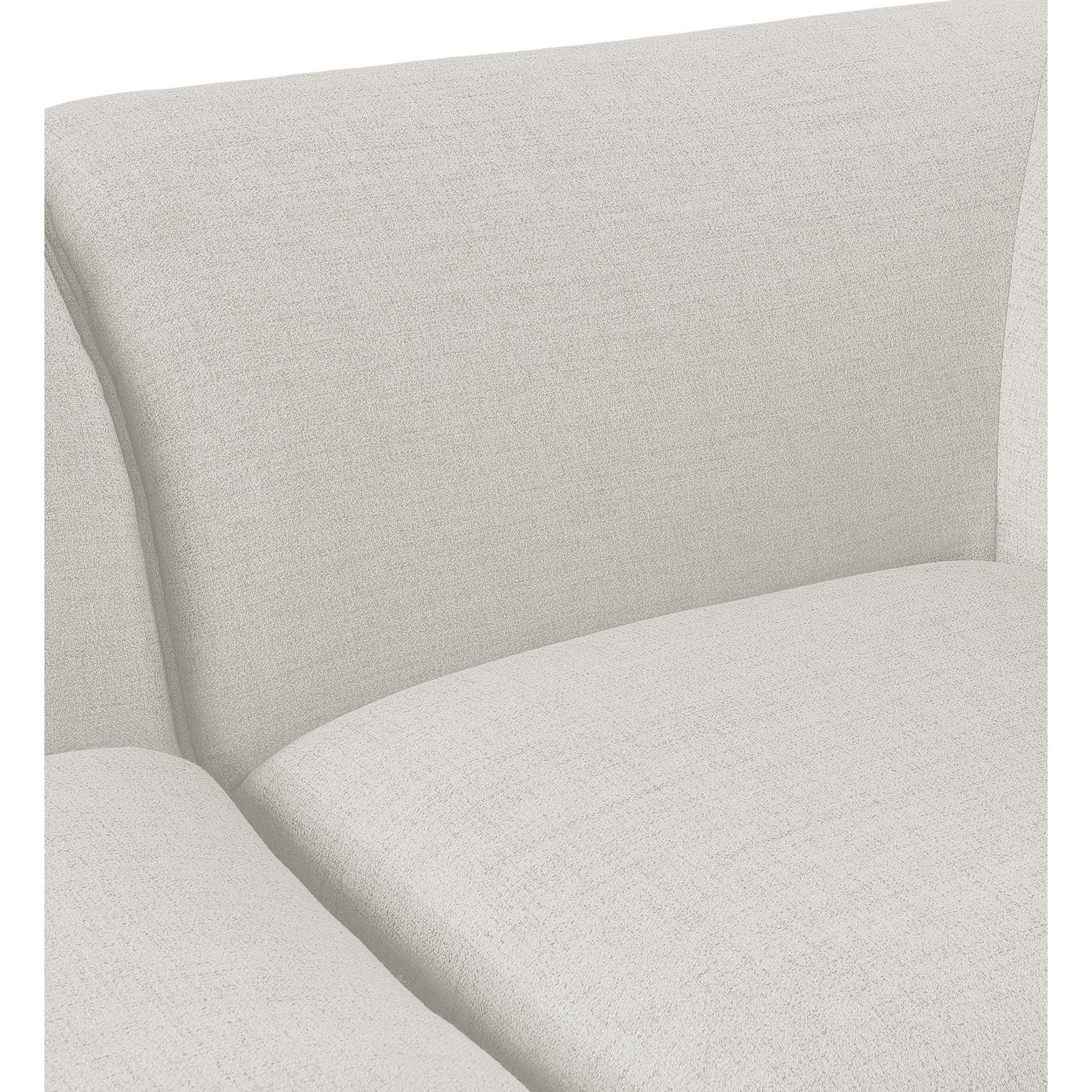 Meridian Miramar Cream Durable Linen Textured Armless