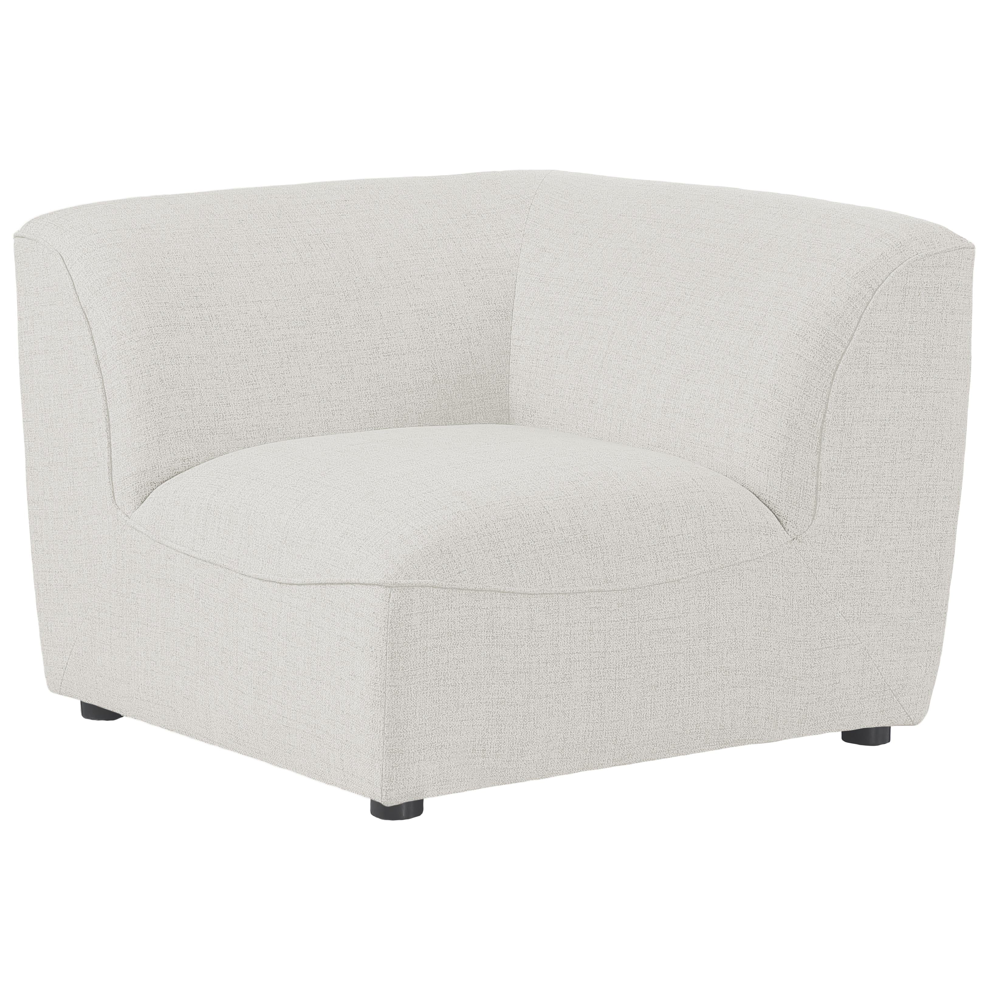 Meridian Miramar Cream Durable Linen Textured Corner