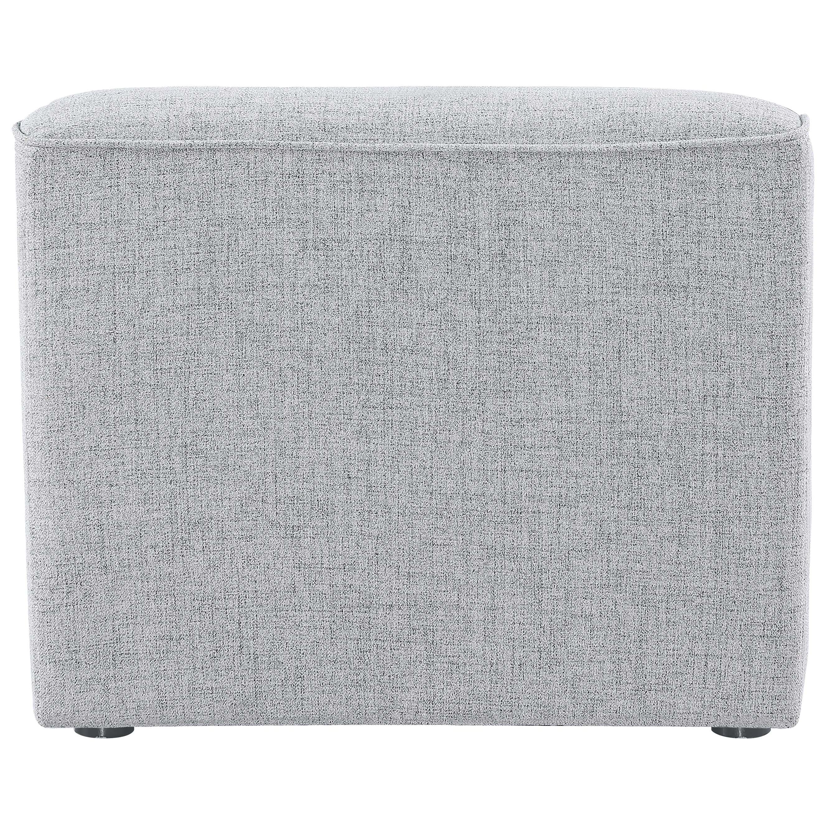 Meridian Miramar Grey Durable Linen Textured Armless
