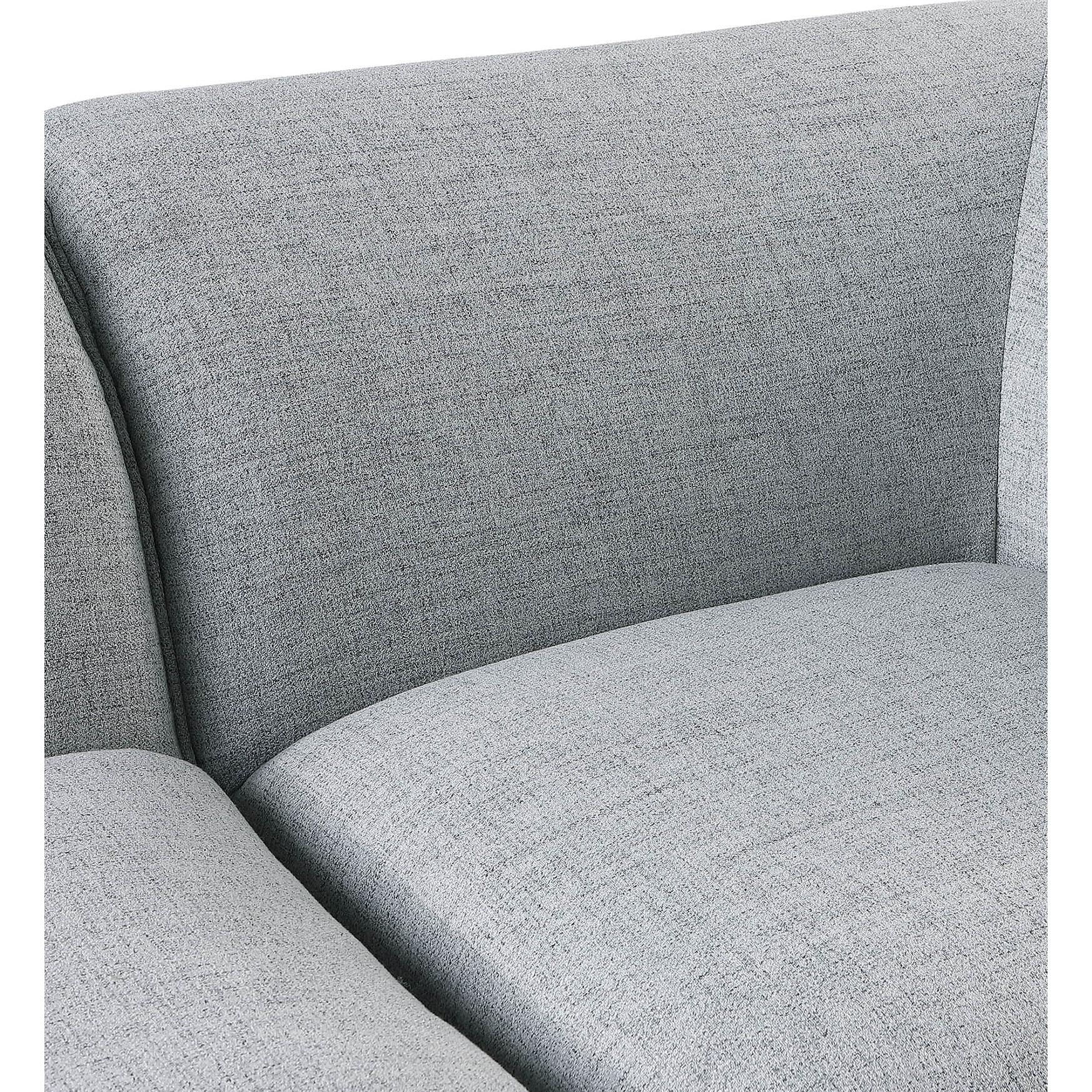 Meridian Miramar Grey Durable Linen Textured Armless