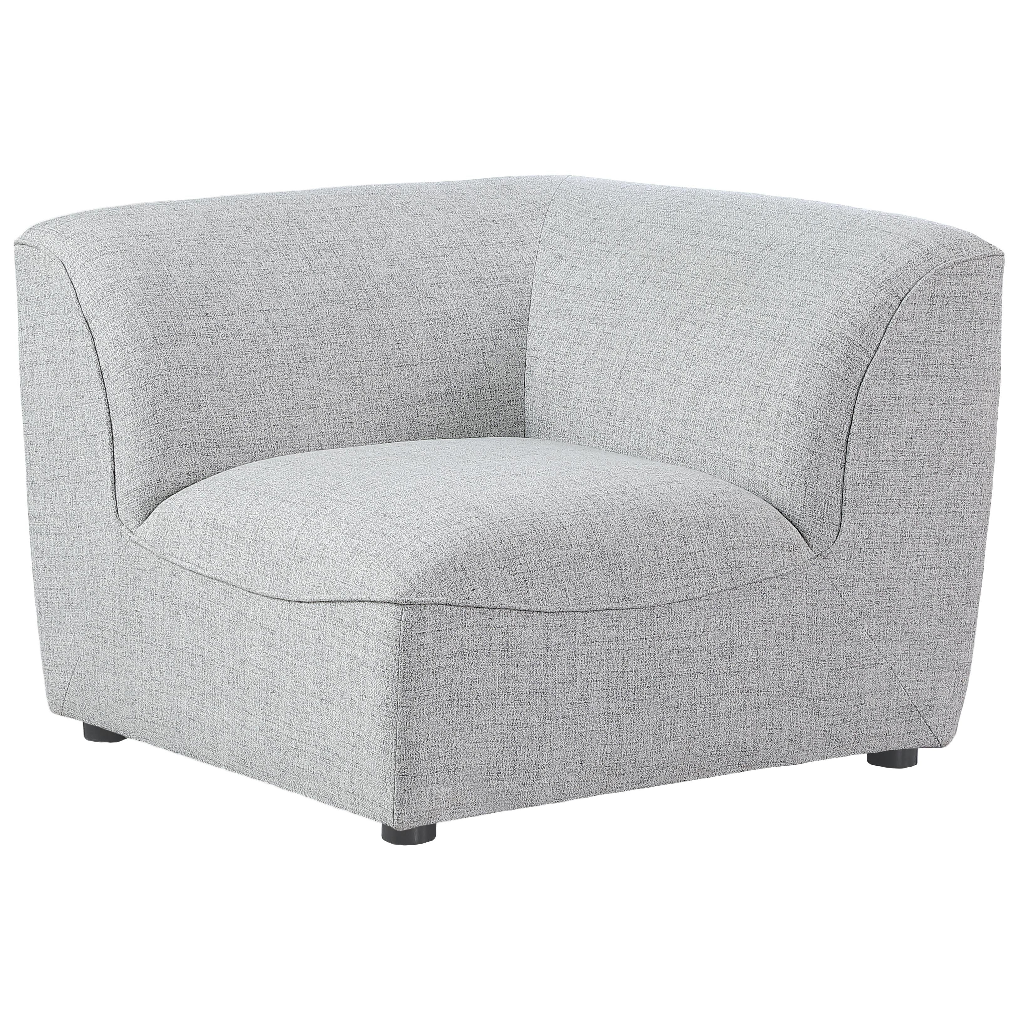Meridian Miramar Grey Durable Linen Textured Corner