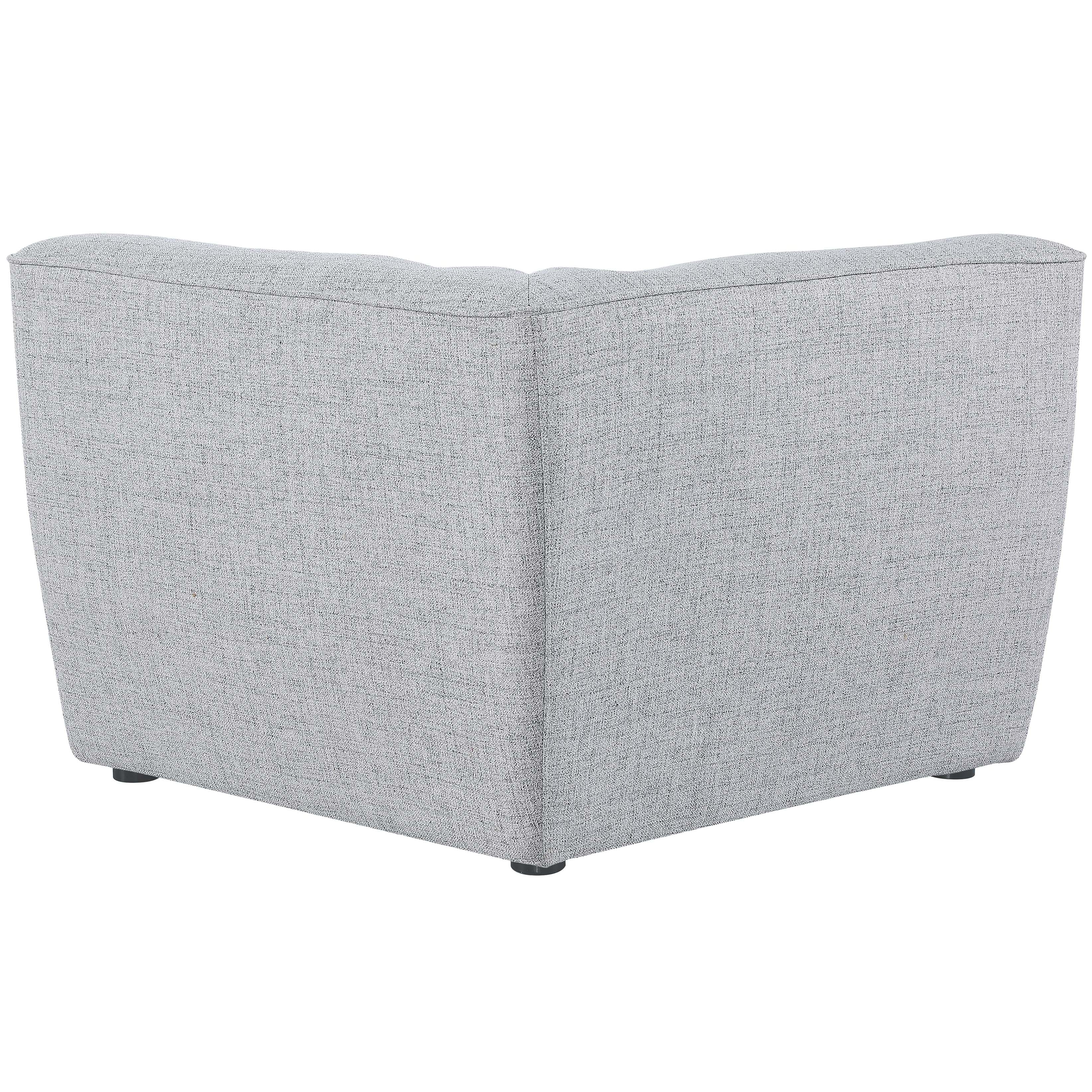 Meridian Miramar Grey Durable Linen Textured Corner