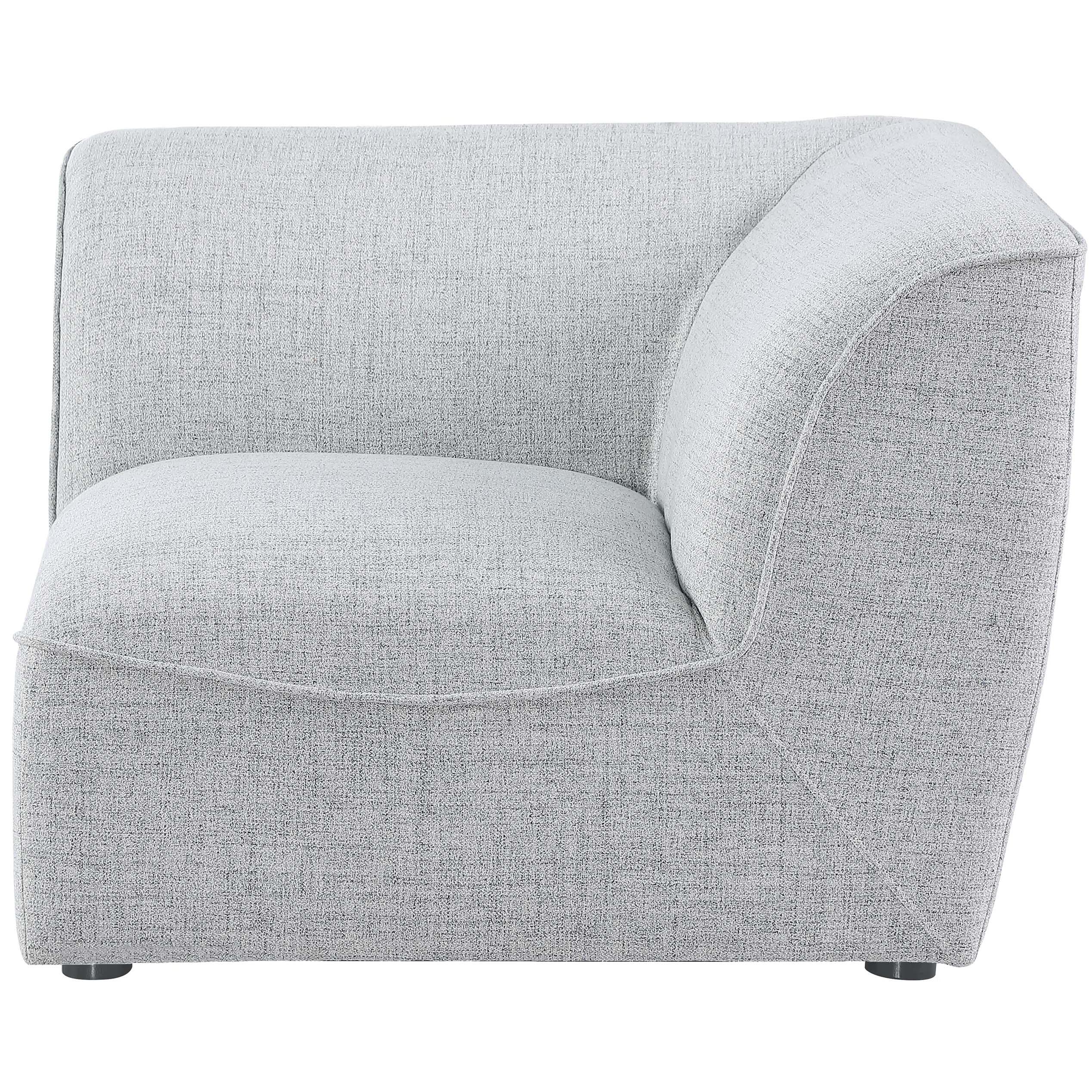Meridian Miramar Grey Durable Linen Textured Corner