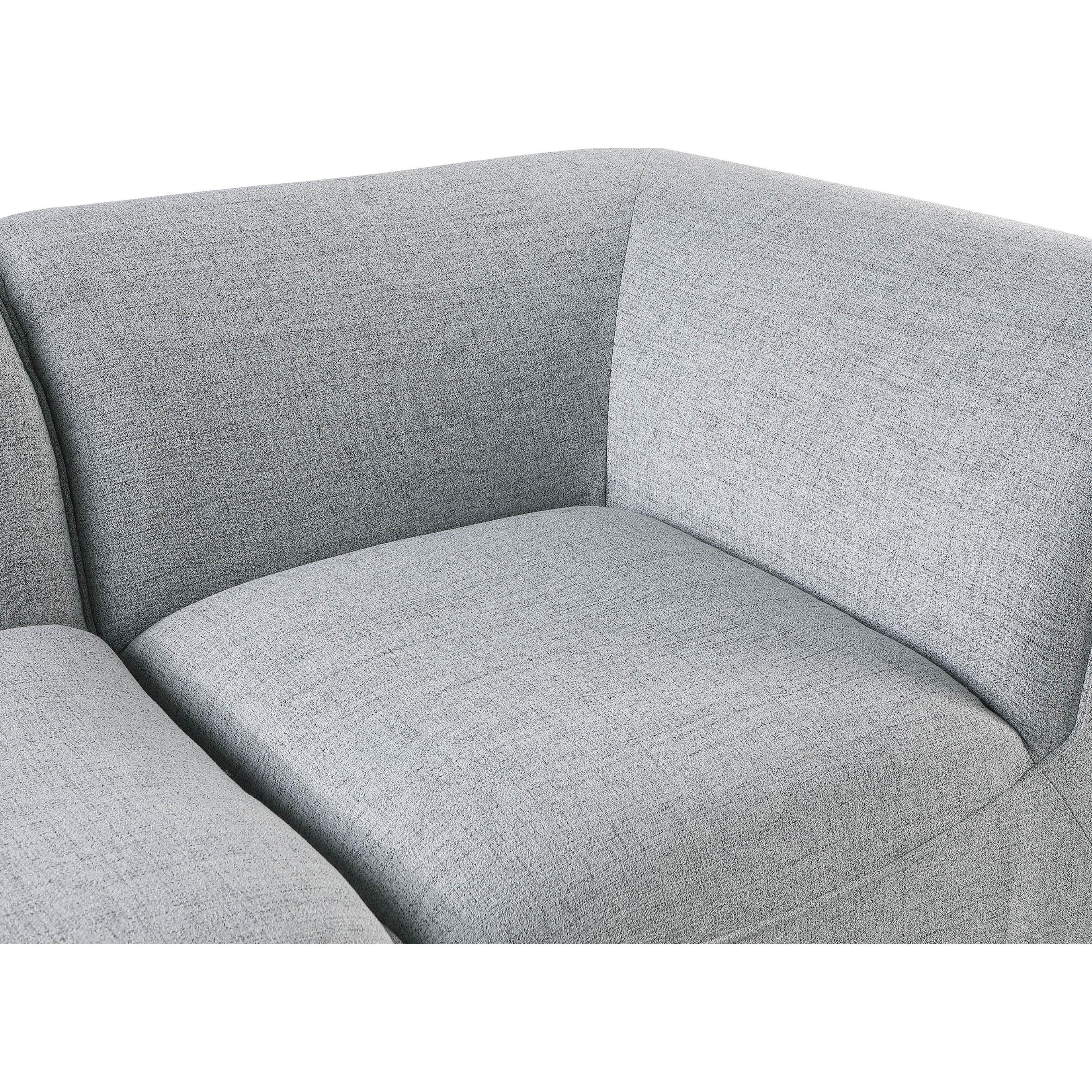 Meridian Miramar Grey Durable Linen Textured Corner