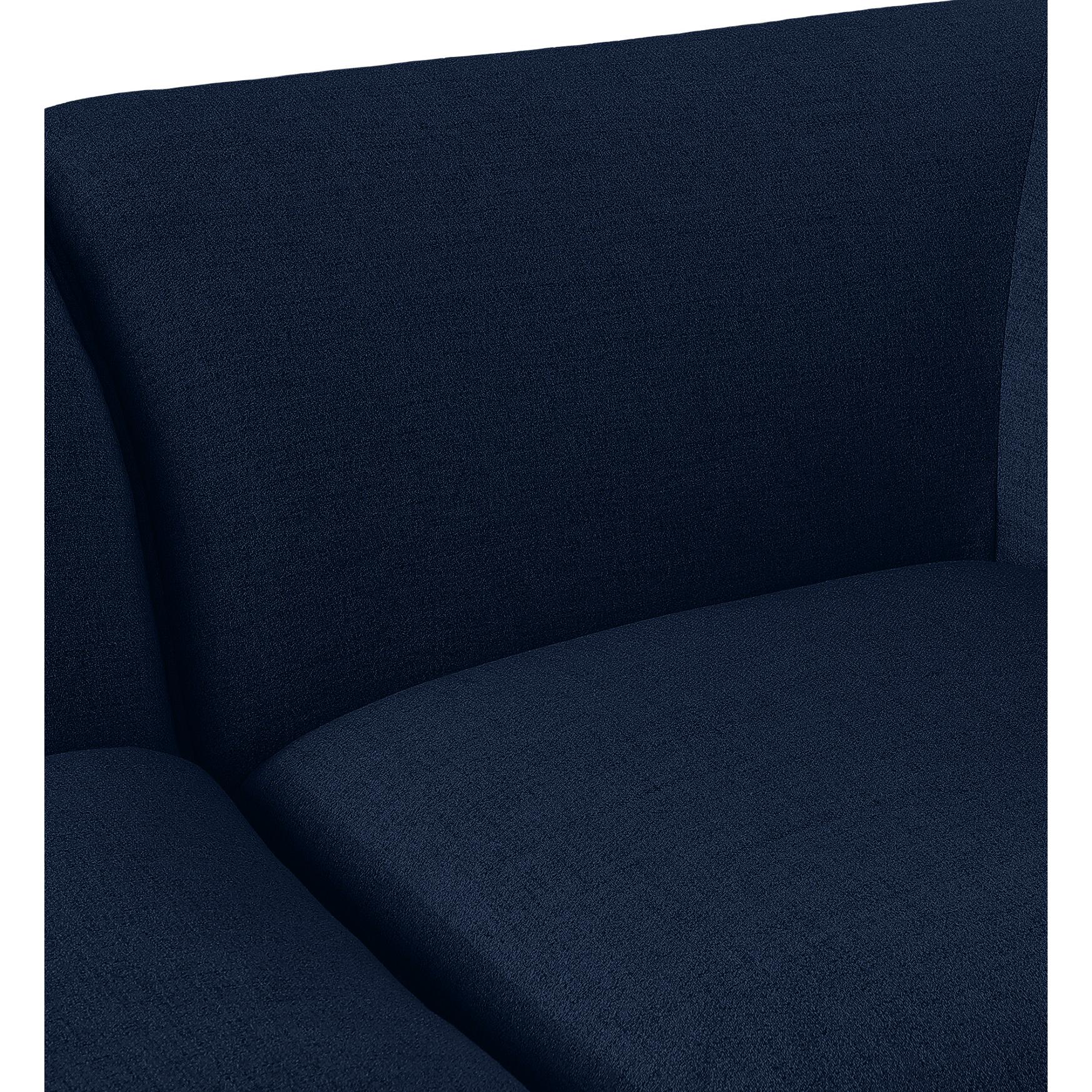 Meridian Miramar Navy Durable Linen Textured Armless
