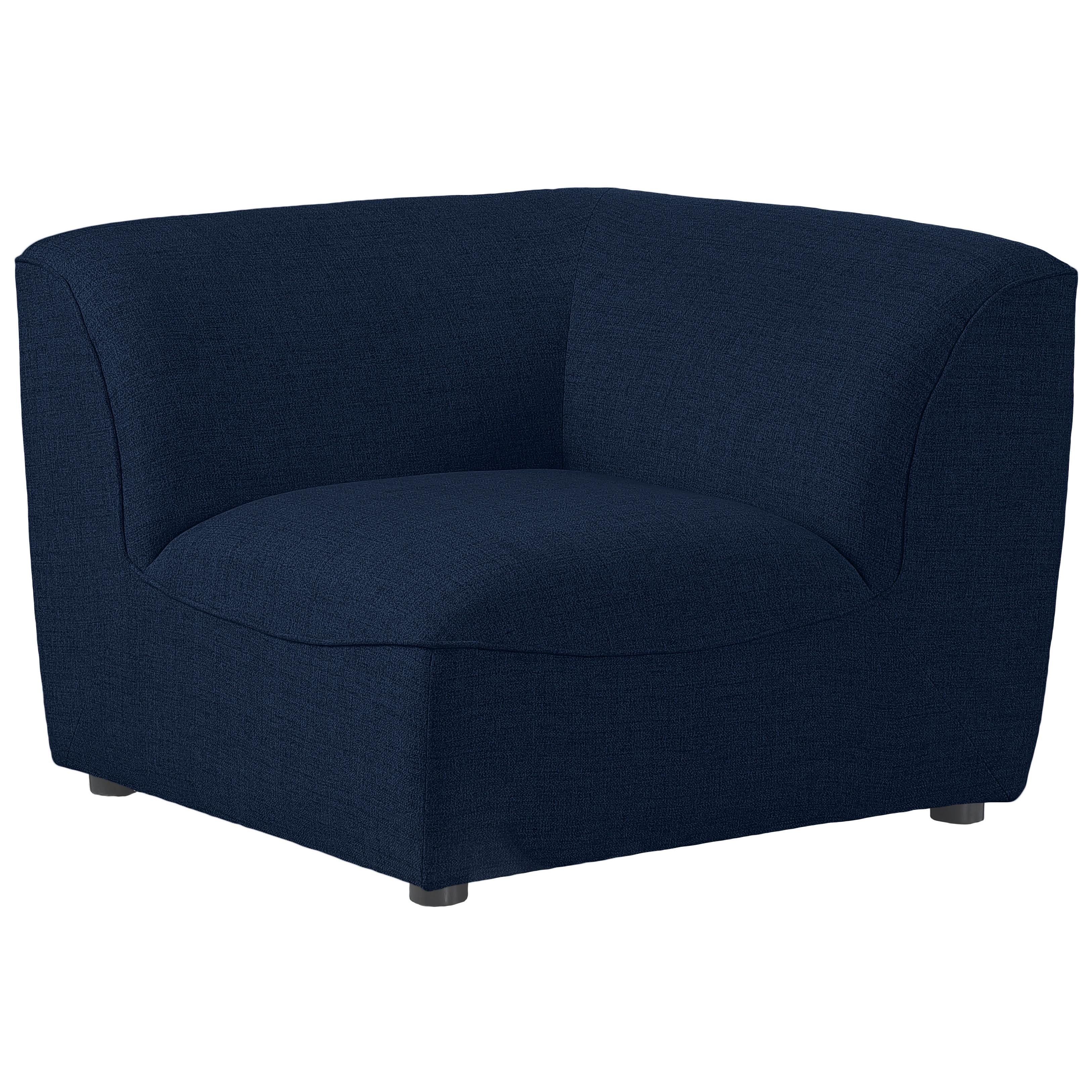 Meridian Miramar Navy Durable Linen Textured Corner