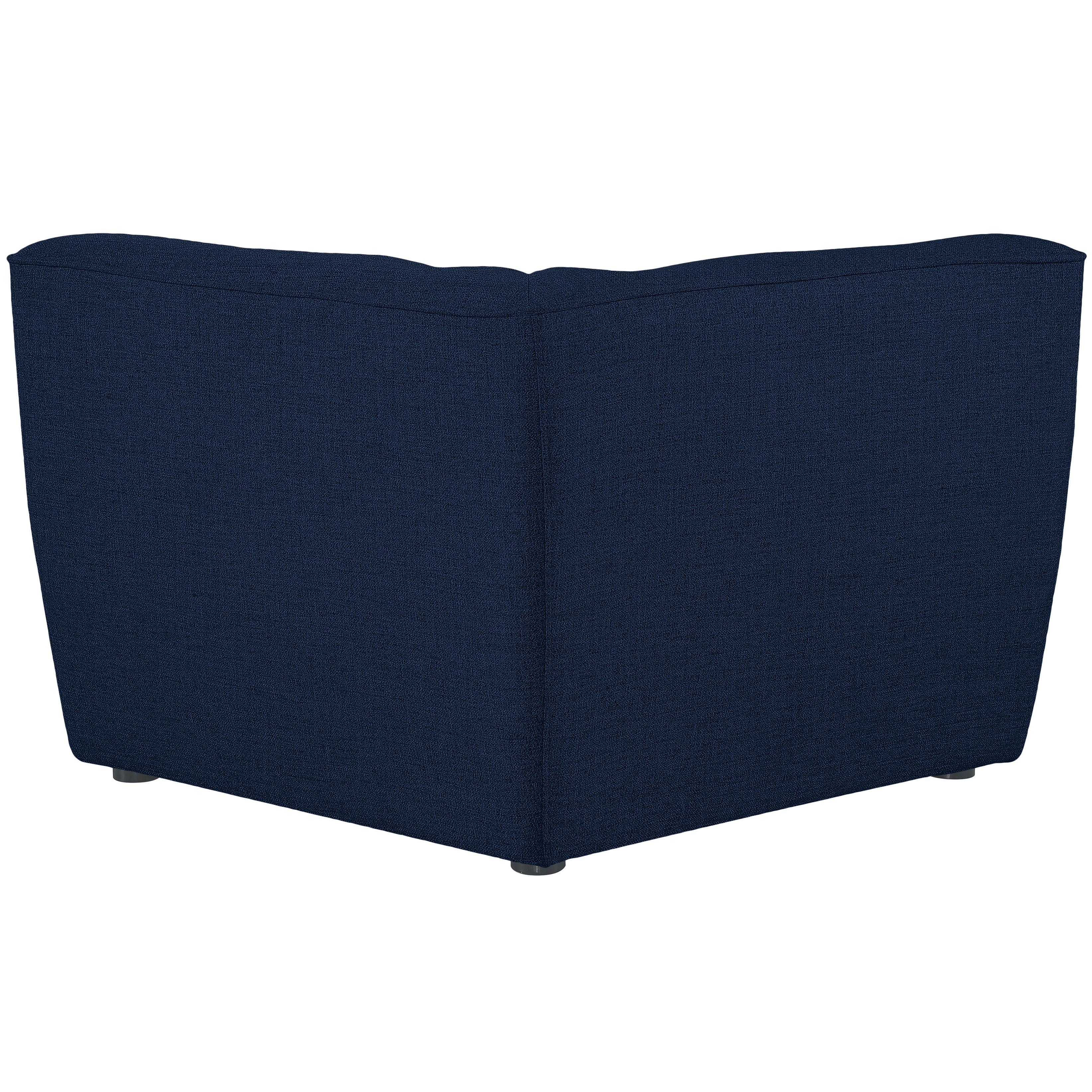 Meridian Miramar Navy Durable Linen Textured Corner