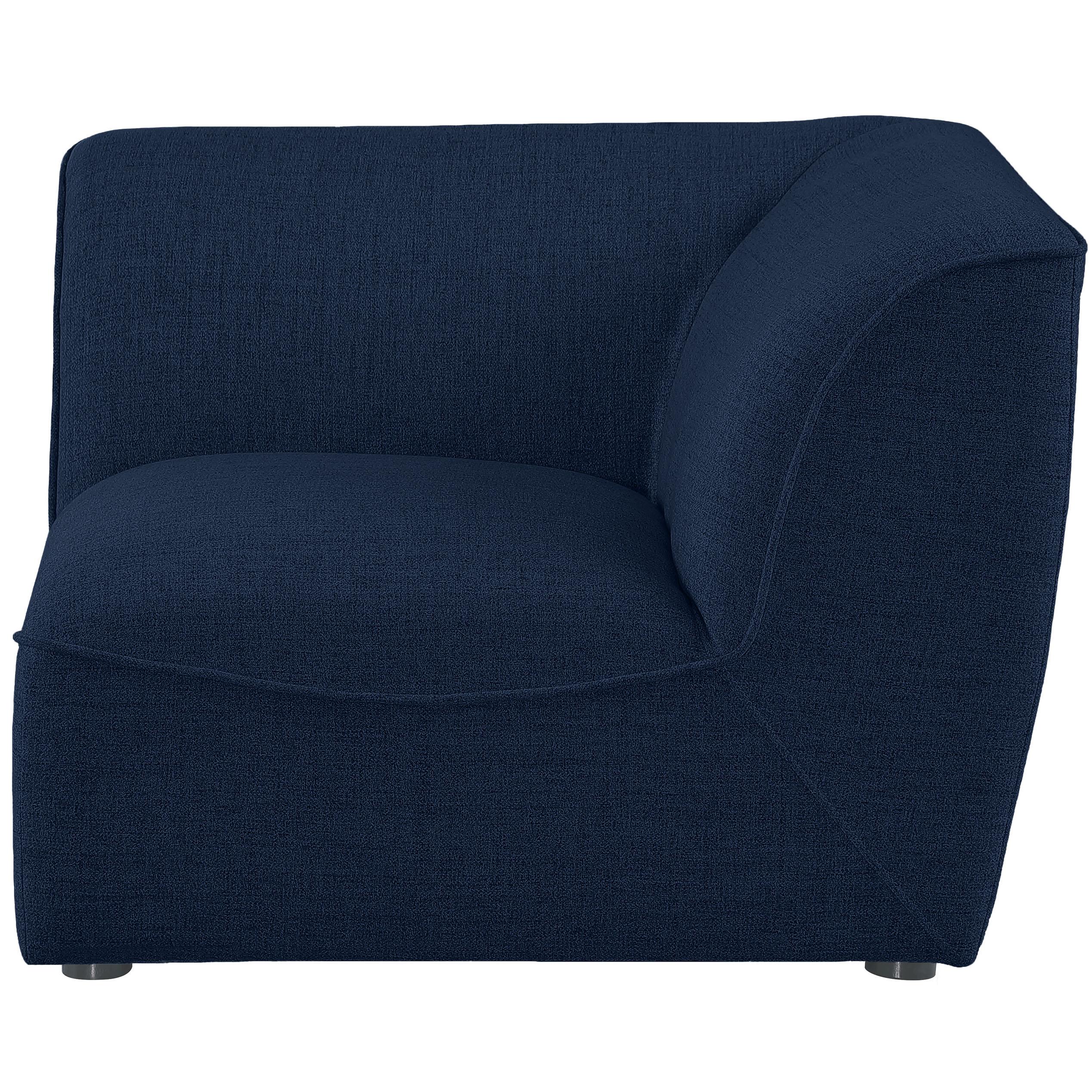Meridian Miramar Navy Durable Linen Textured Corner