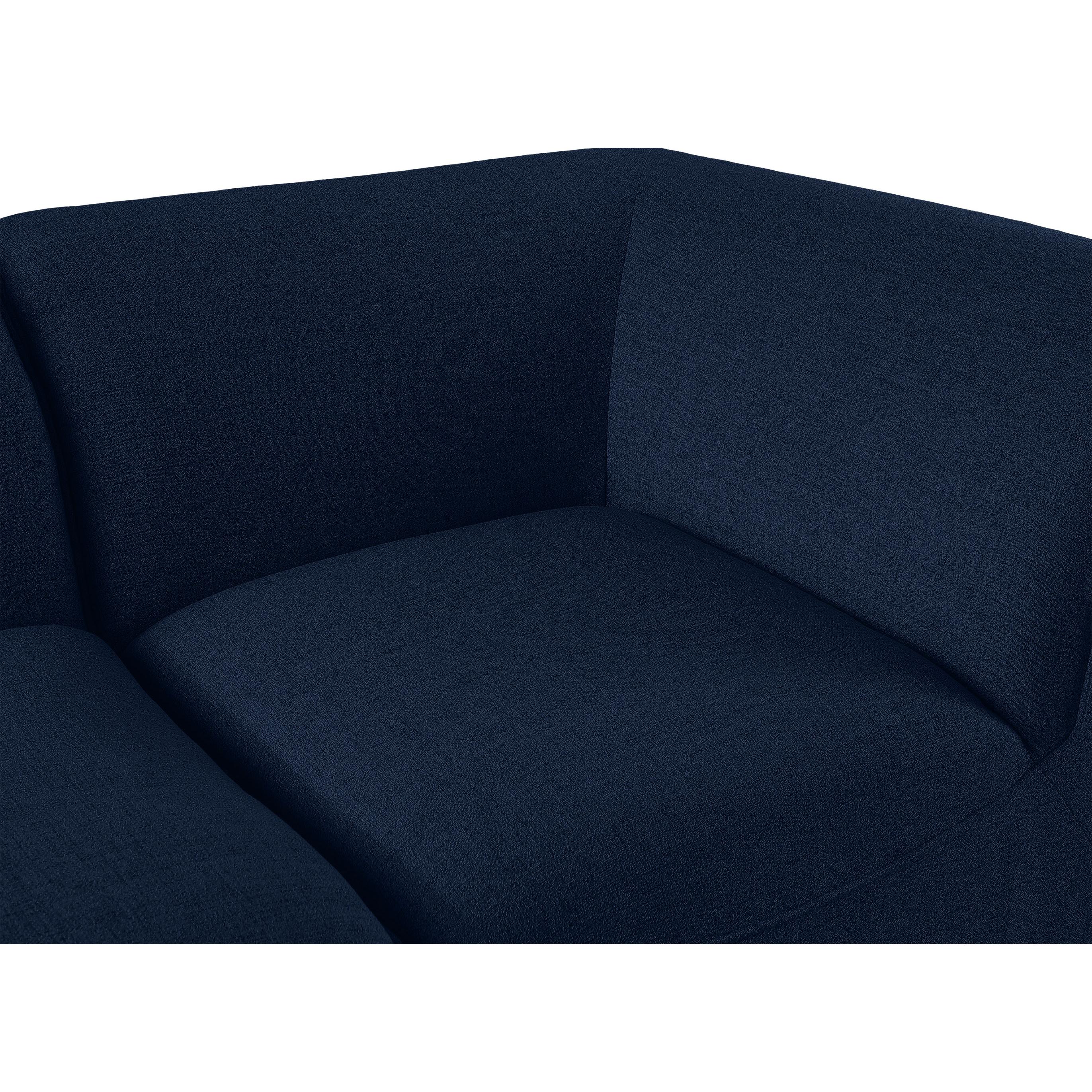 Meridian Miramar Navy Durable Linen Textured Corner