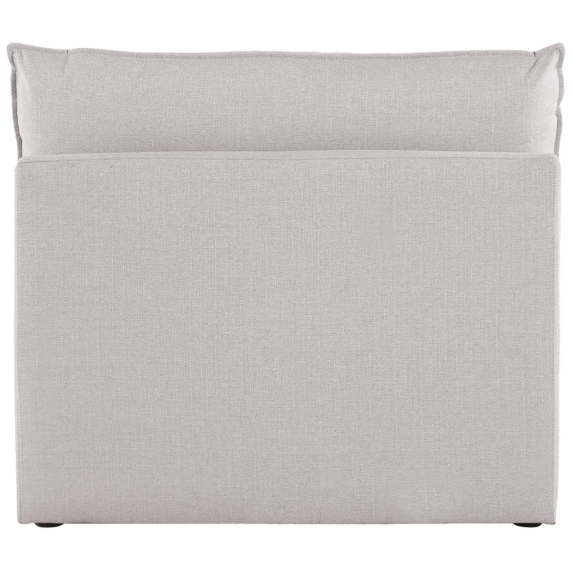 Meridian Mackenzie Beige Durable Linen Textured Armless Chair