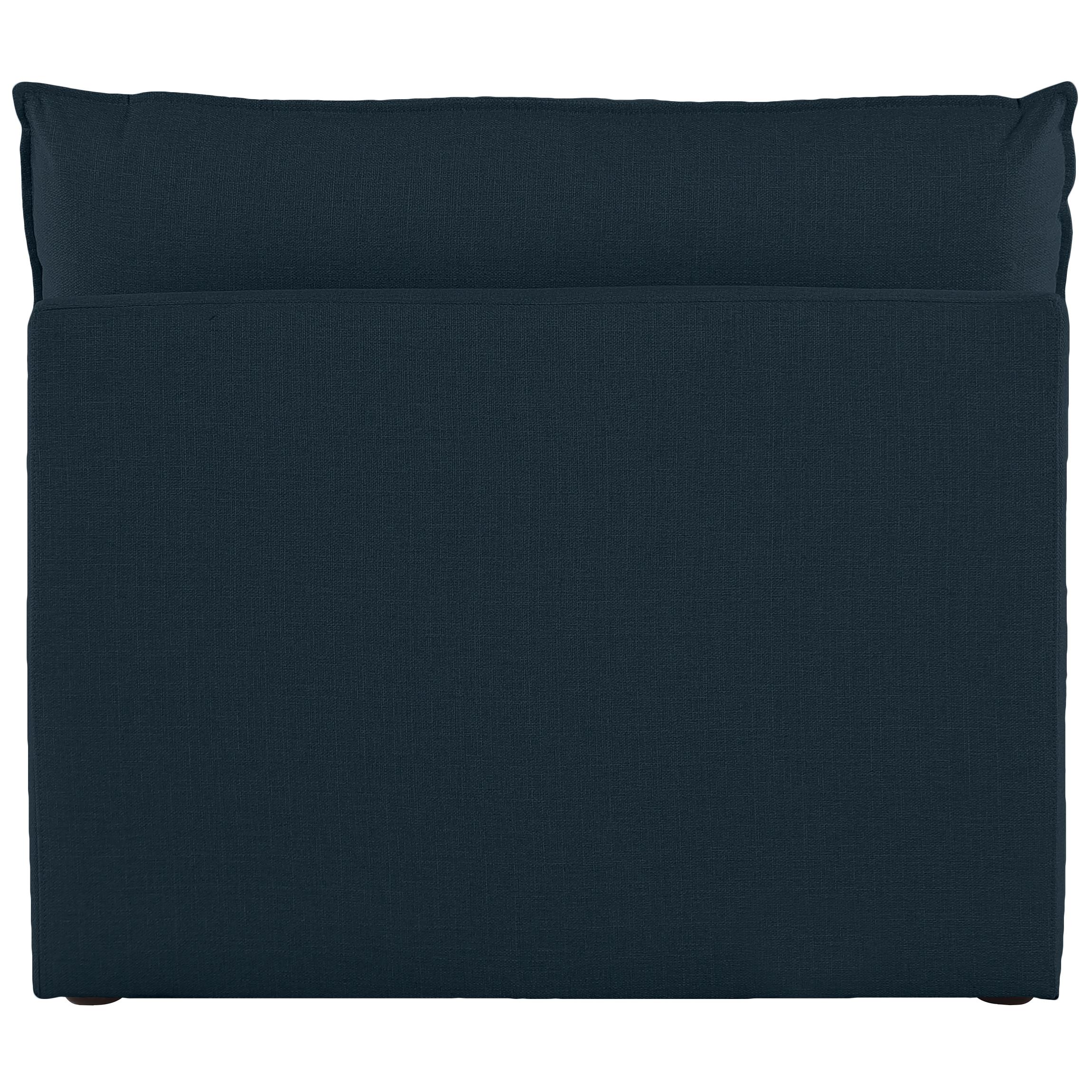 Meridian Mackenzie Navy Durable Linen Textured Armless Chair