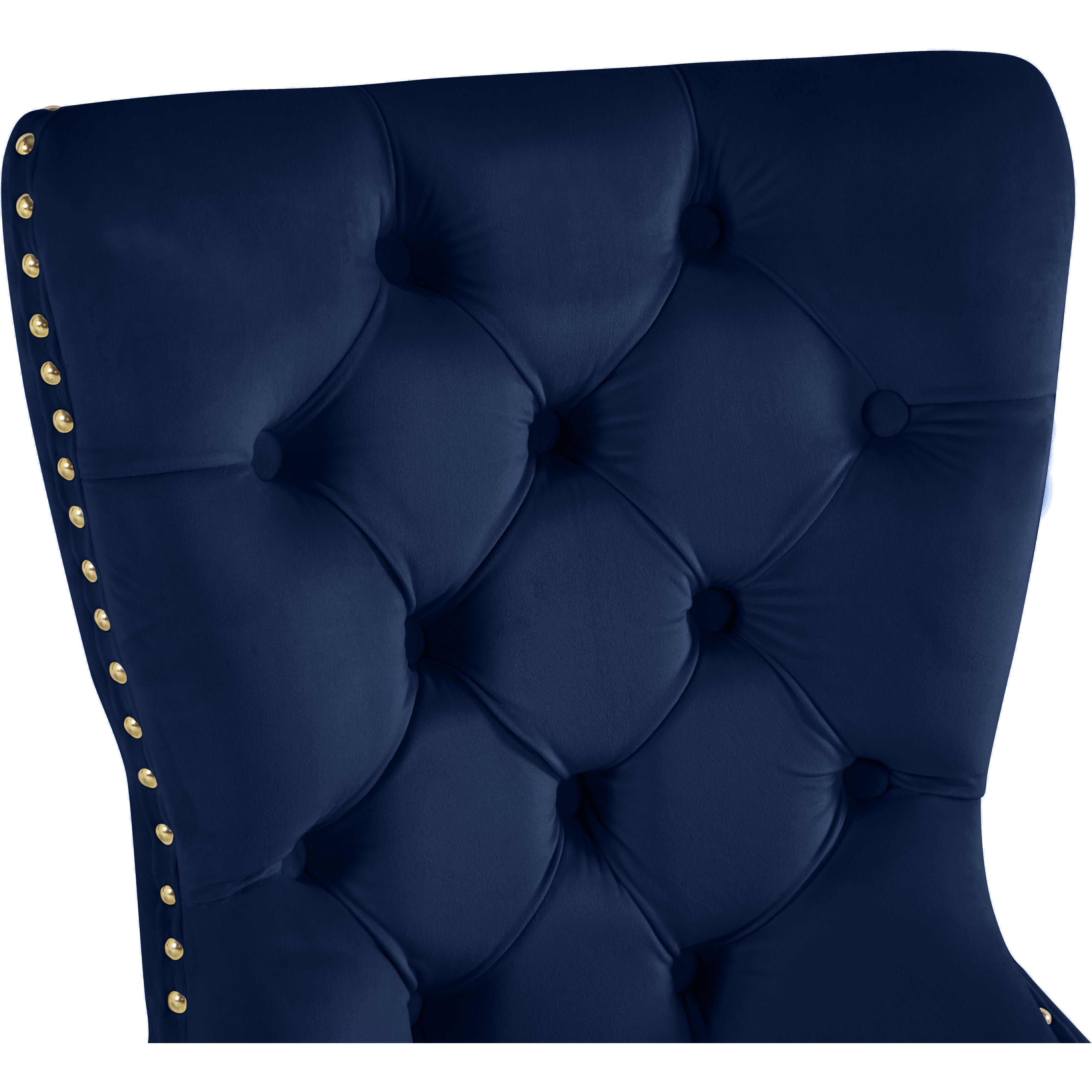 Meridian Carmen Navy Velvet Dining Chairs