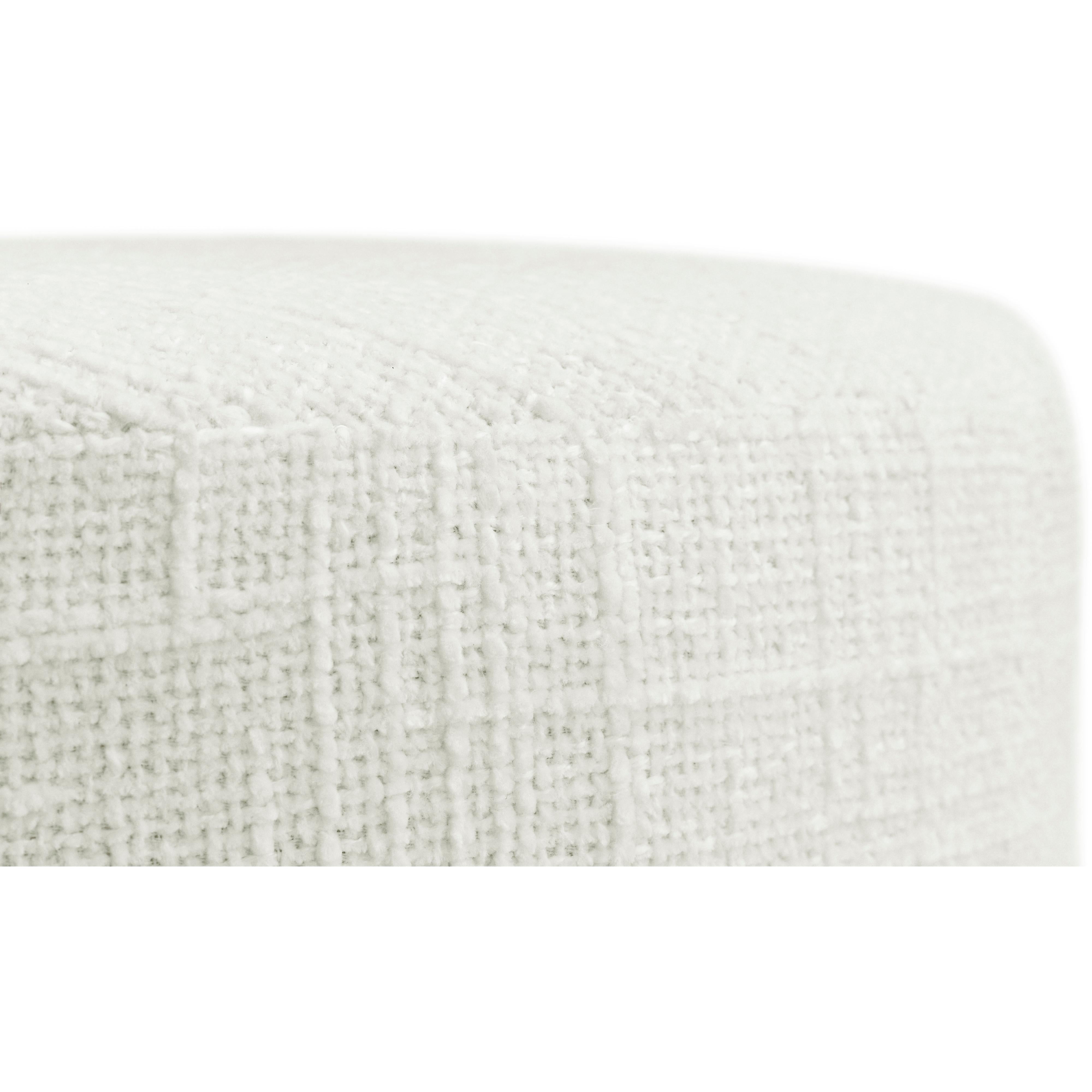 Meridian Jasper Cream Boucle Fabric Stool