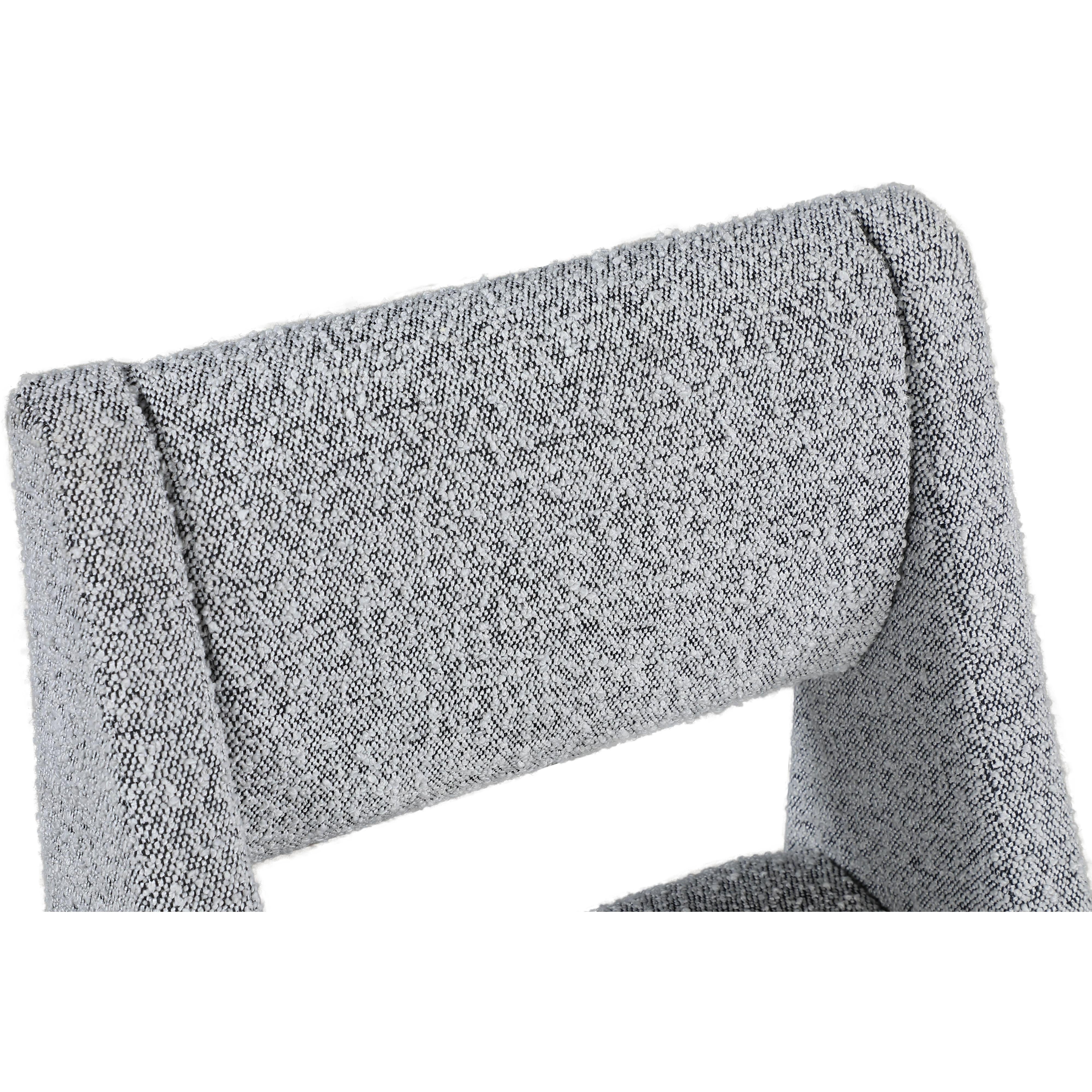 Meridian Jayce Grey Boucle Fabric Dining Chair