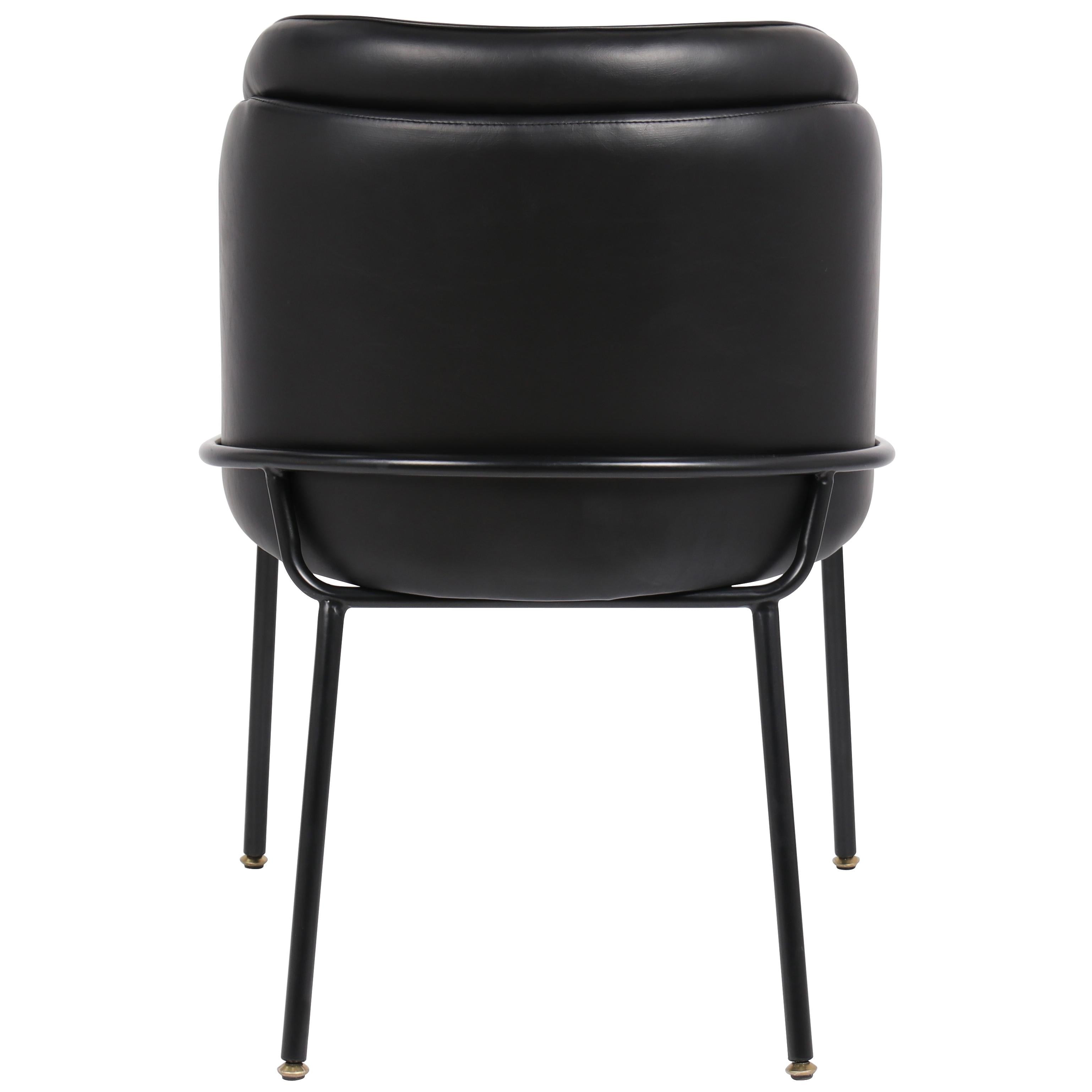 Meridian Jagger Black Vegan Leather Dining Chair