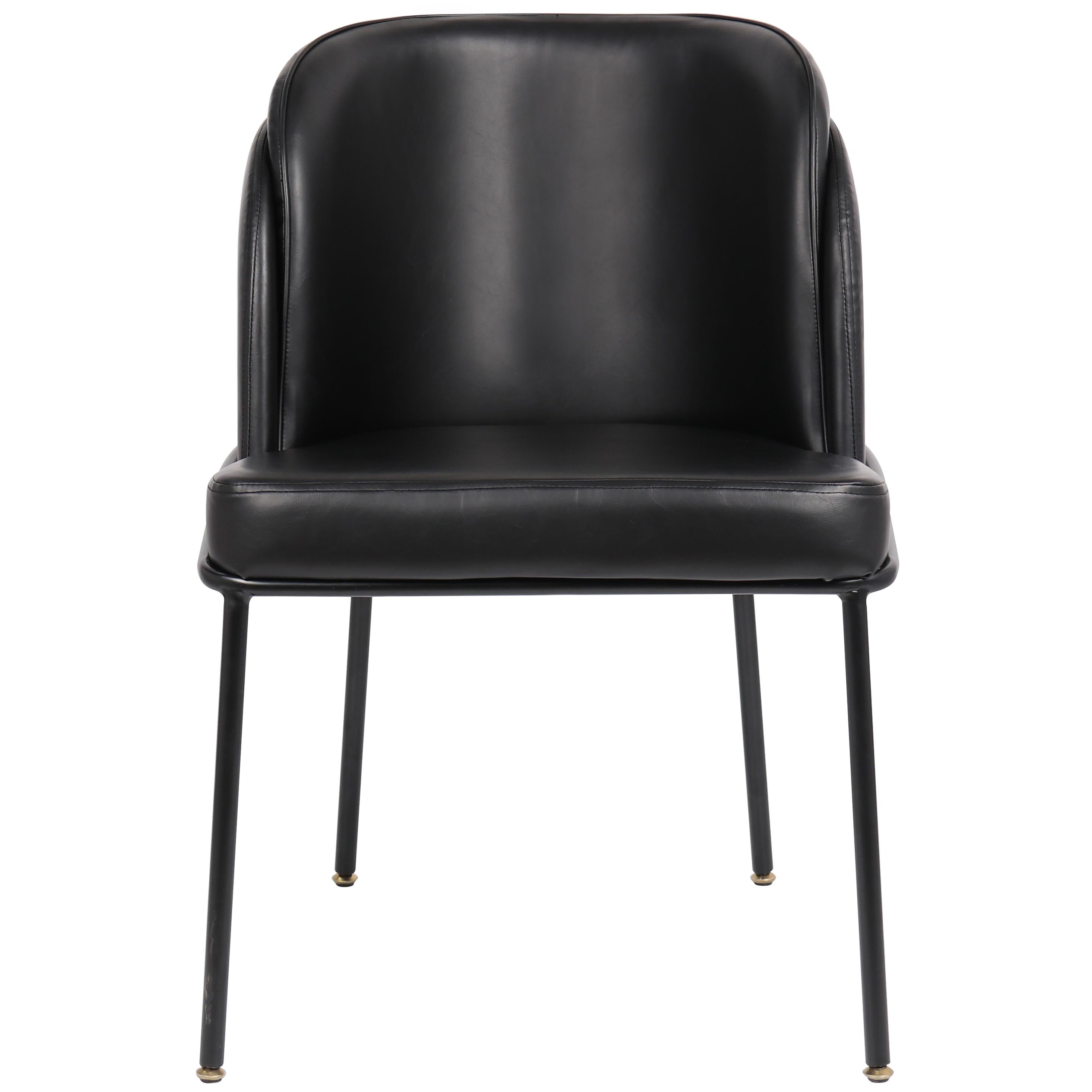 Meridian Jagger Black Vegan Leather Dining Chair