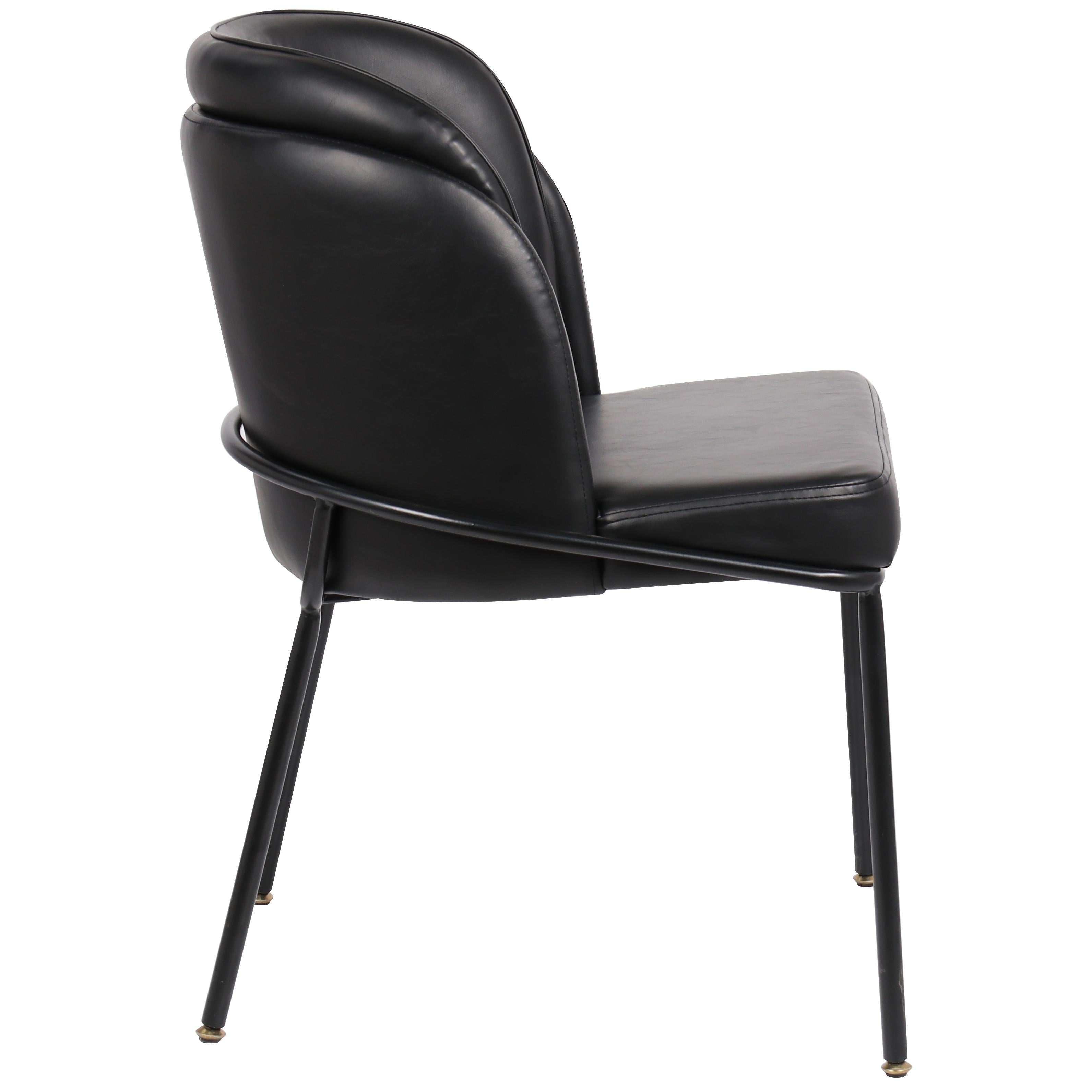 Meridian Jagger Black Vegan Leather Dining Chair