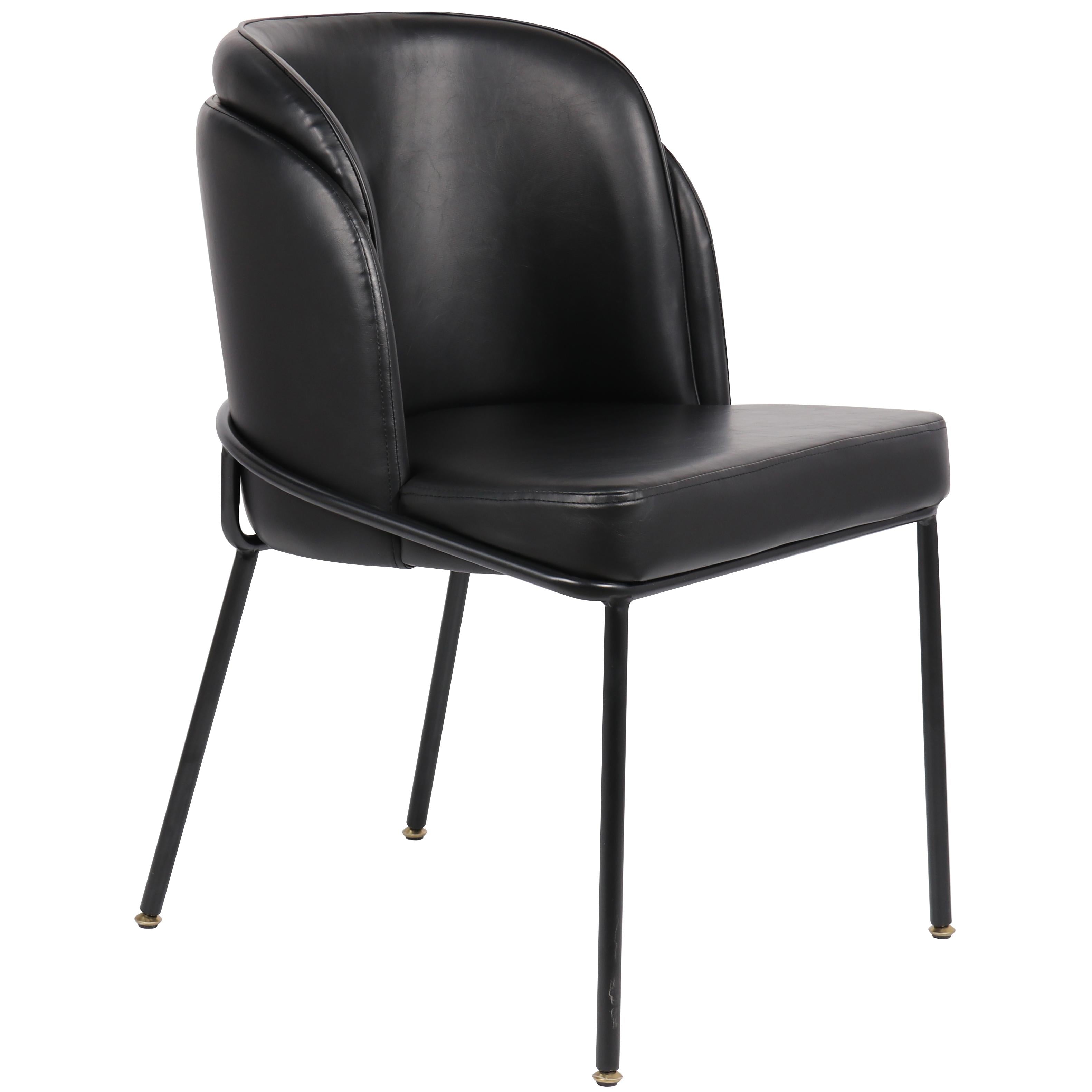 Meridian Jagger Black Vegan Leather Dining Chair