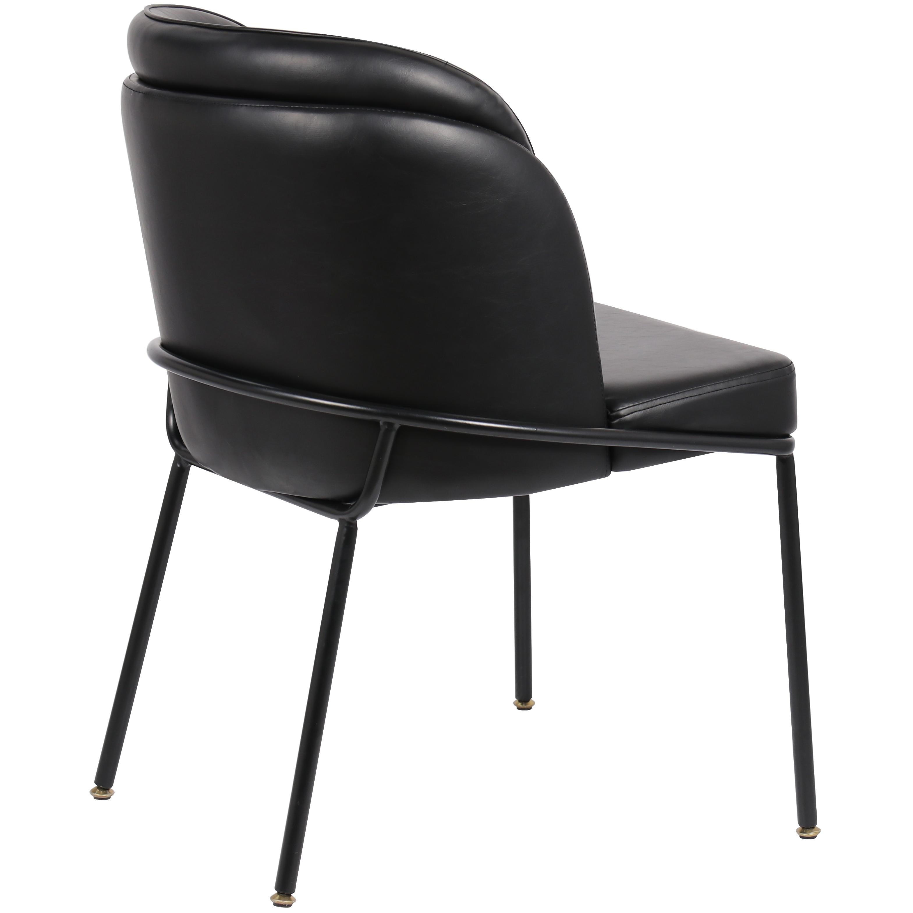Meridian Jagger Black Vegan Leather Dining Chair