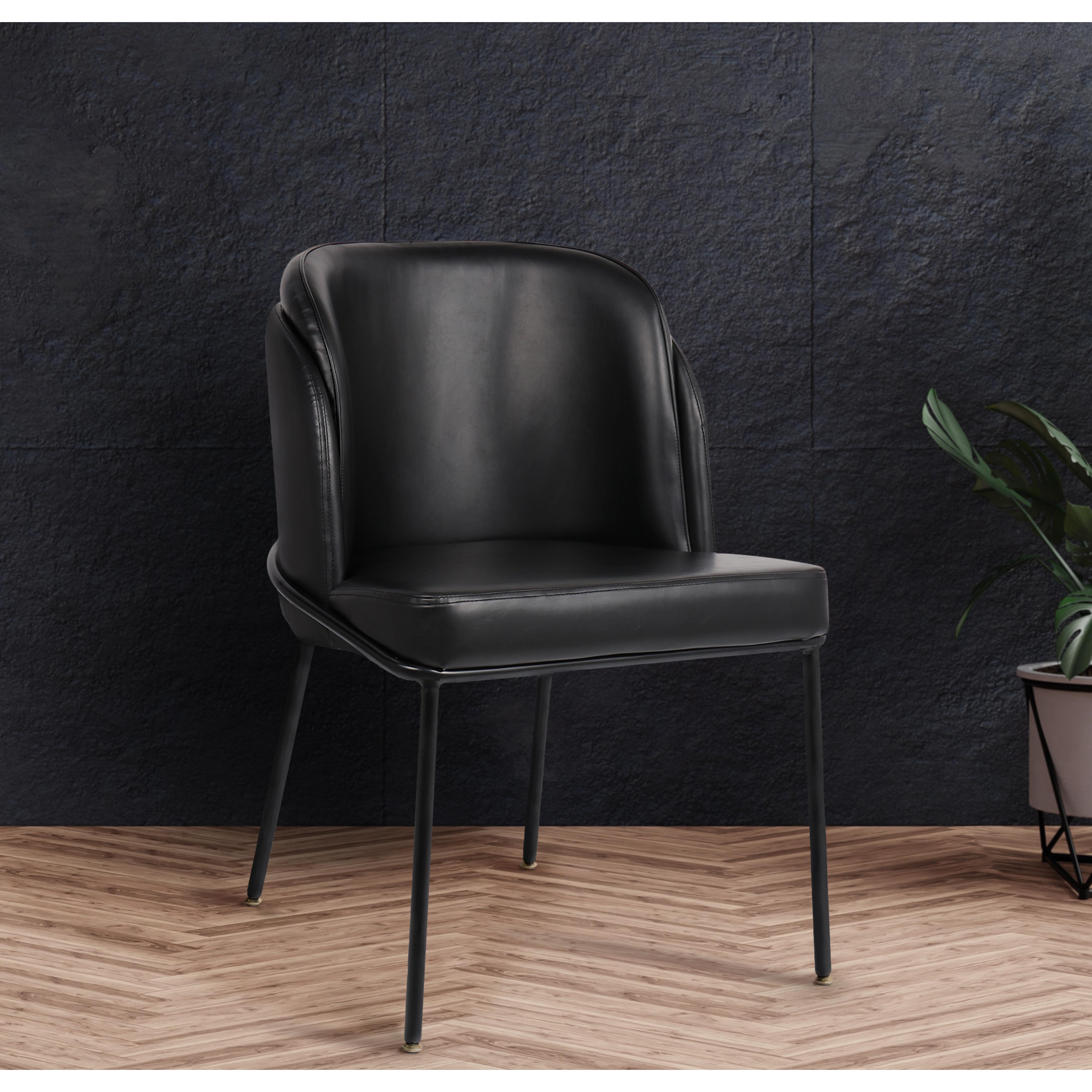 Meridian Jagger Black Vegan Leather Dining Chair
