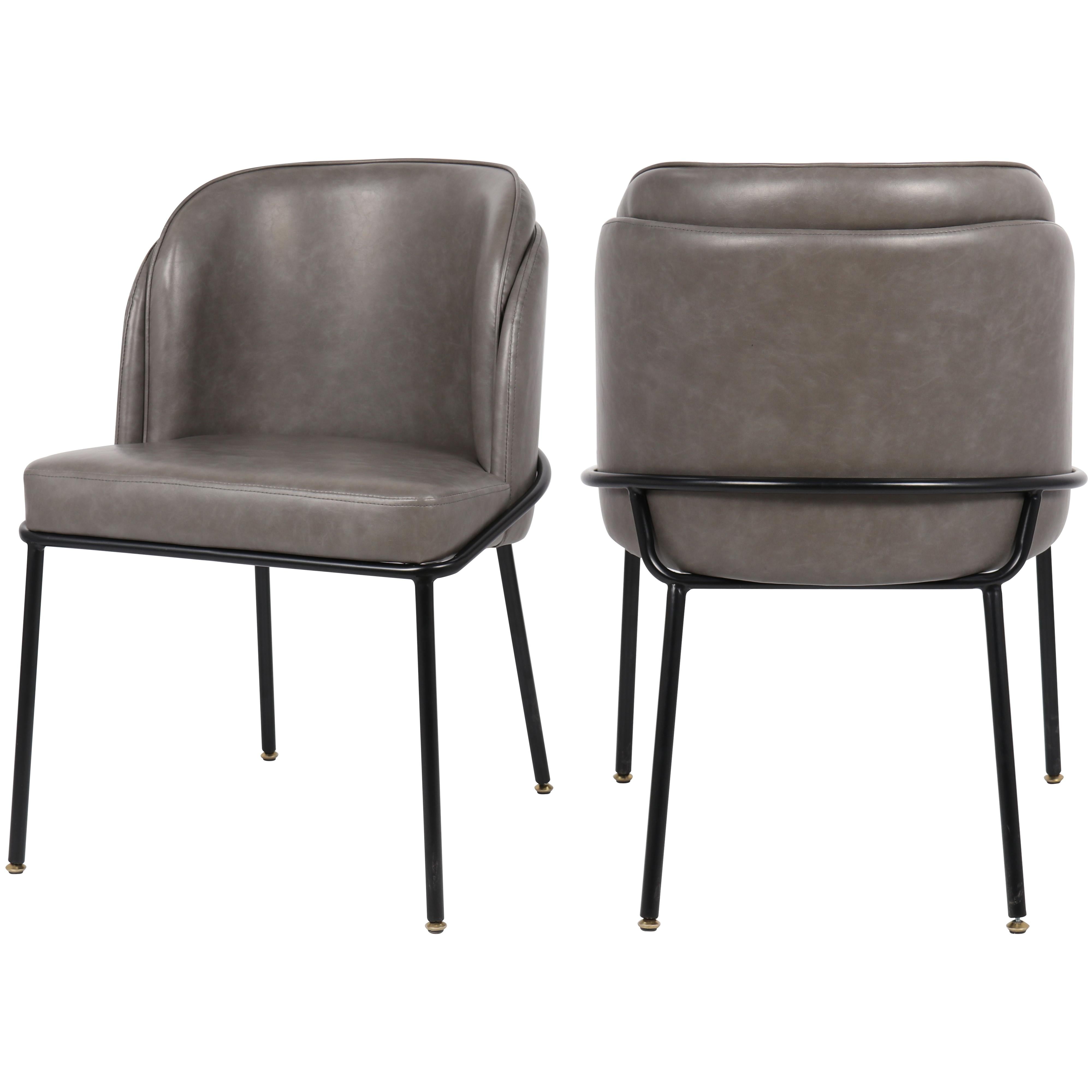Meridian Jagger Grey Vegan Leather Dining Chair