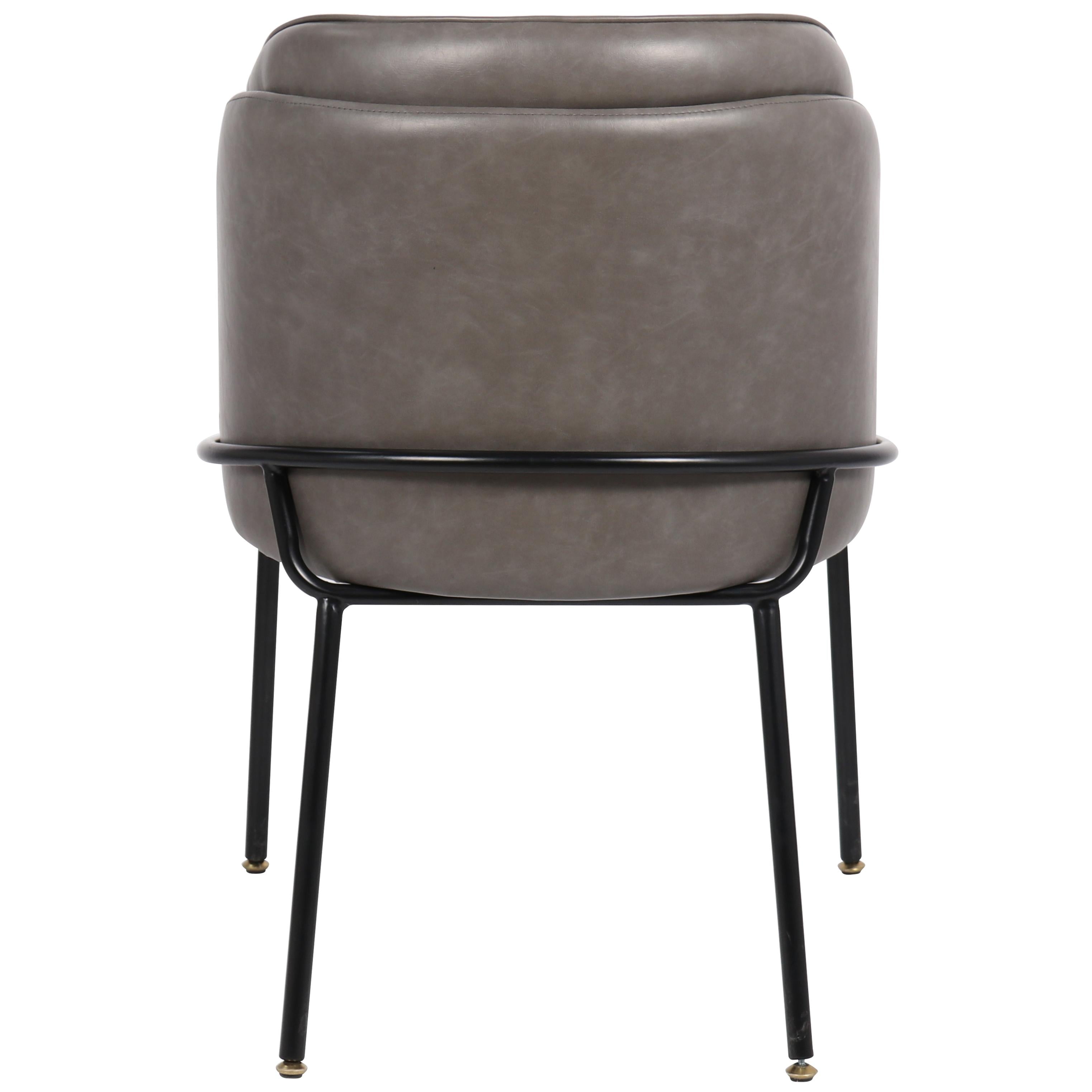Meridian Jagger Grey Vegan Leather Dining Chair