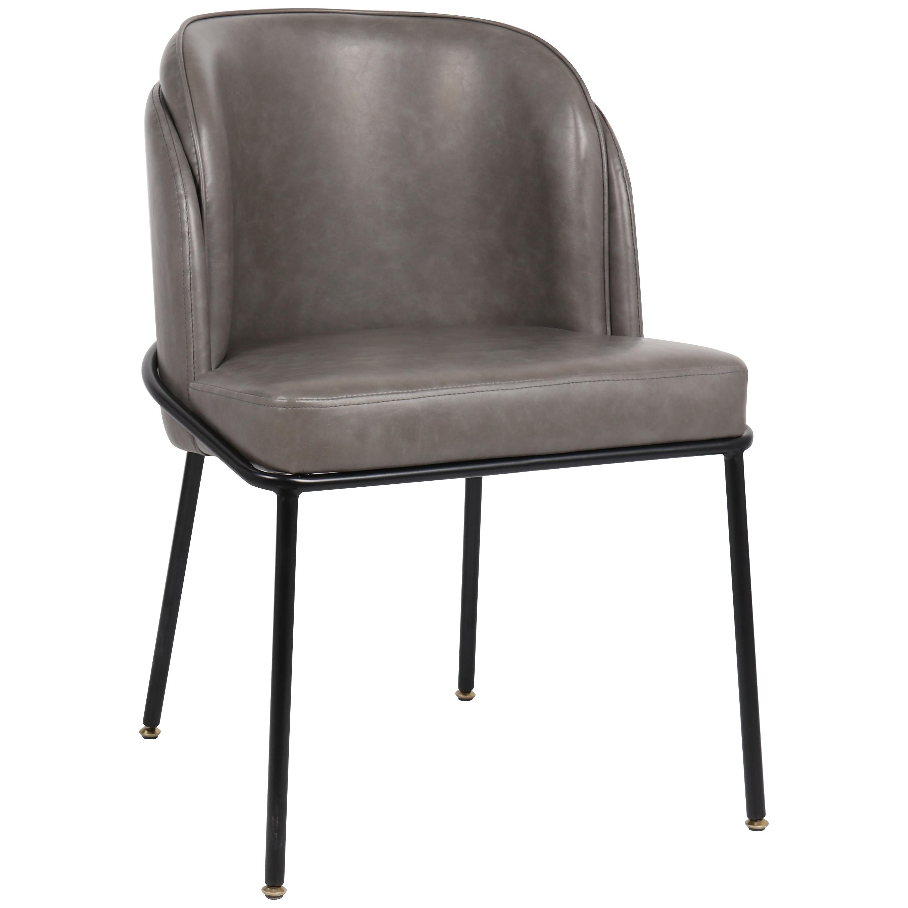 Meridian Jagger Grey Vegan Leather Dining Chair