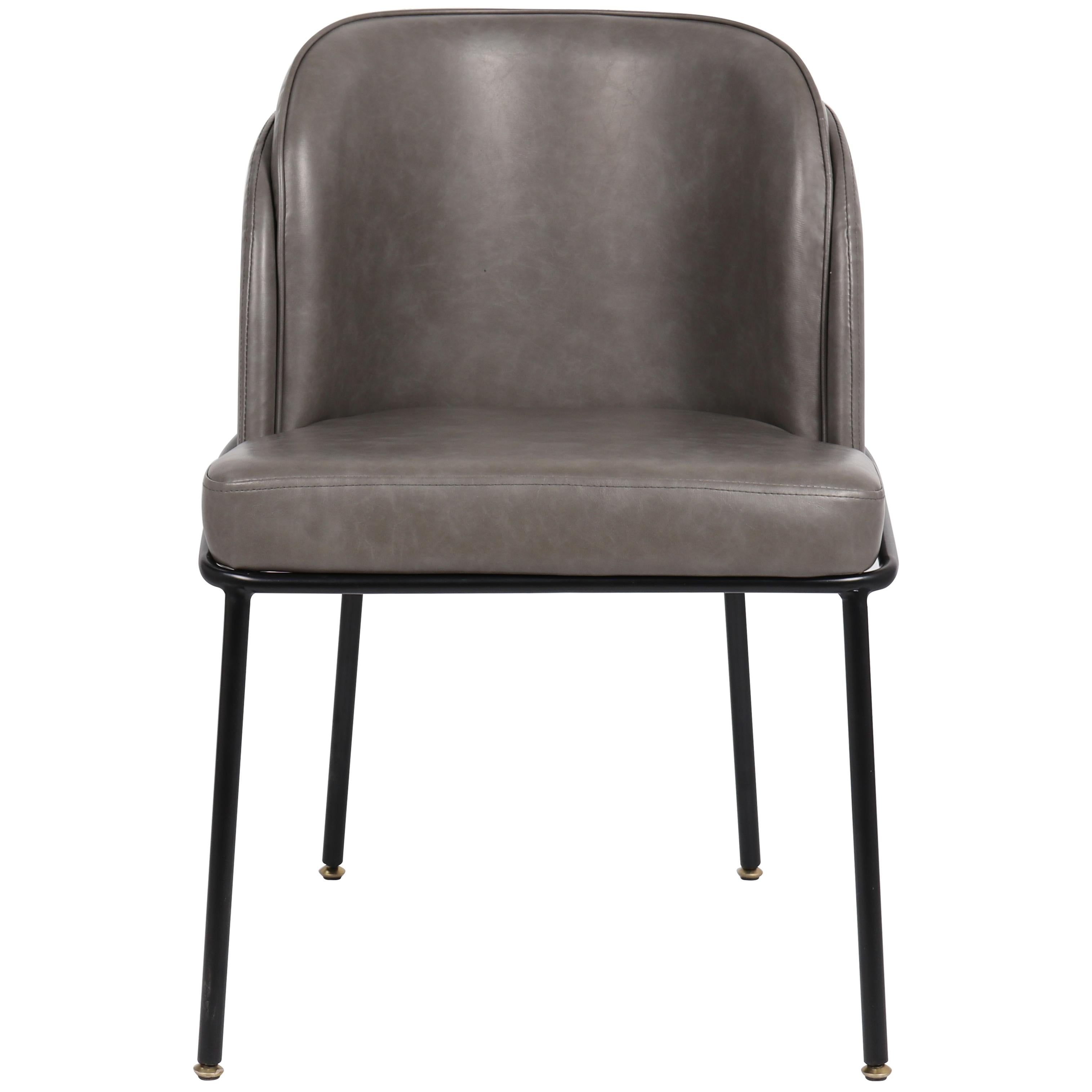 Meridian Jagger Grey Vegan Leather Dining Chair