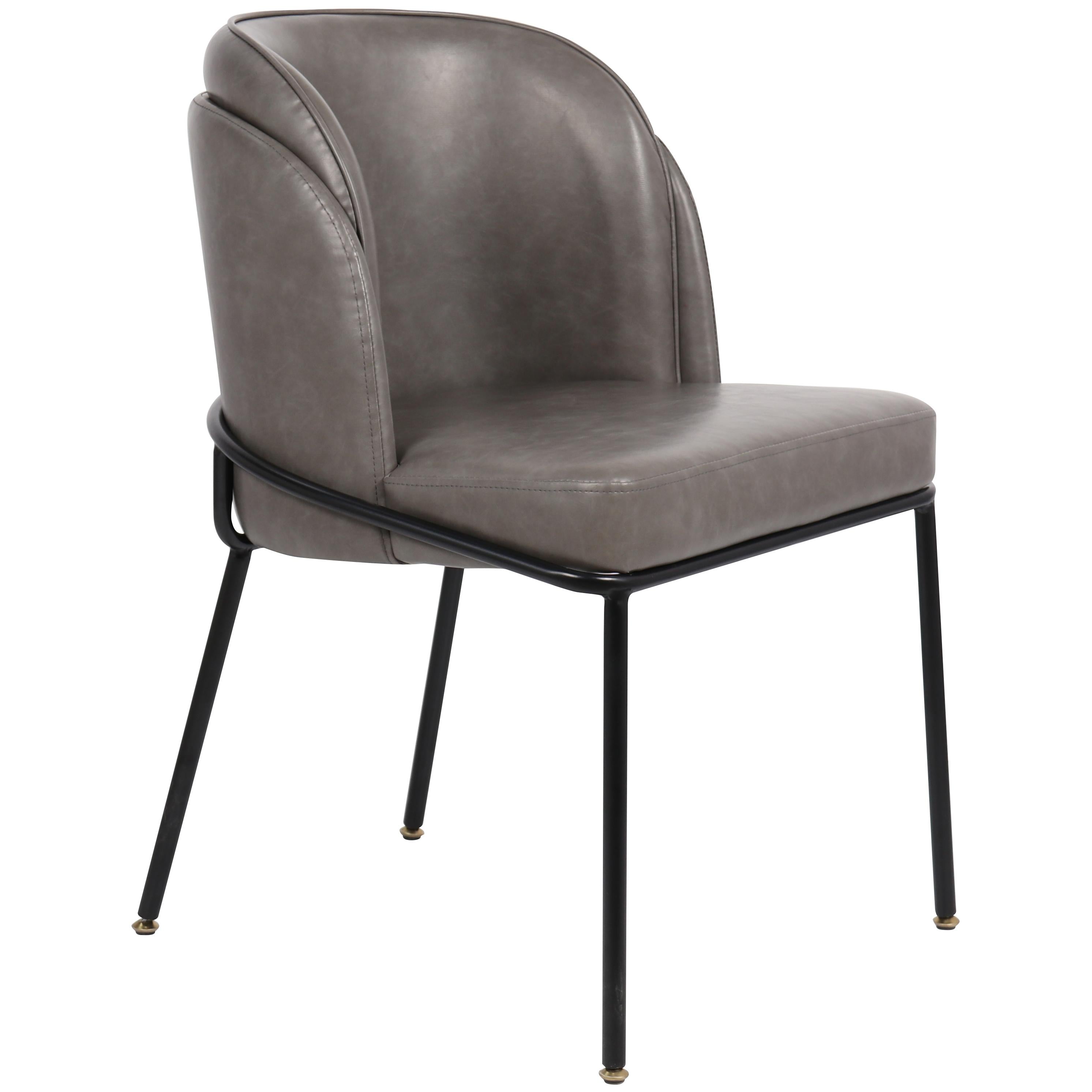 Meridian Jagger Grey Vegan Leather Dining Chair
