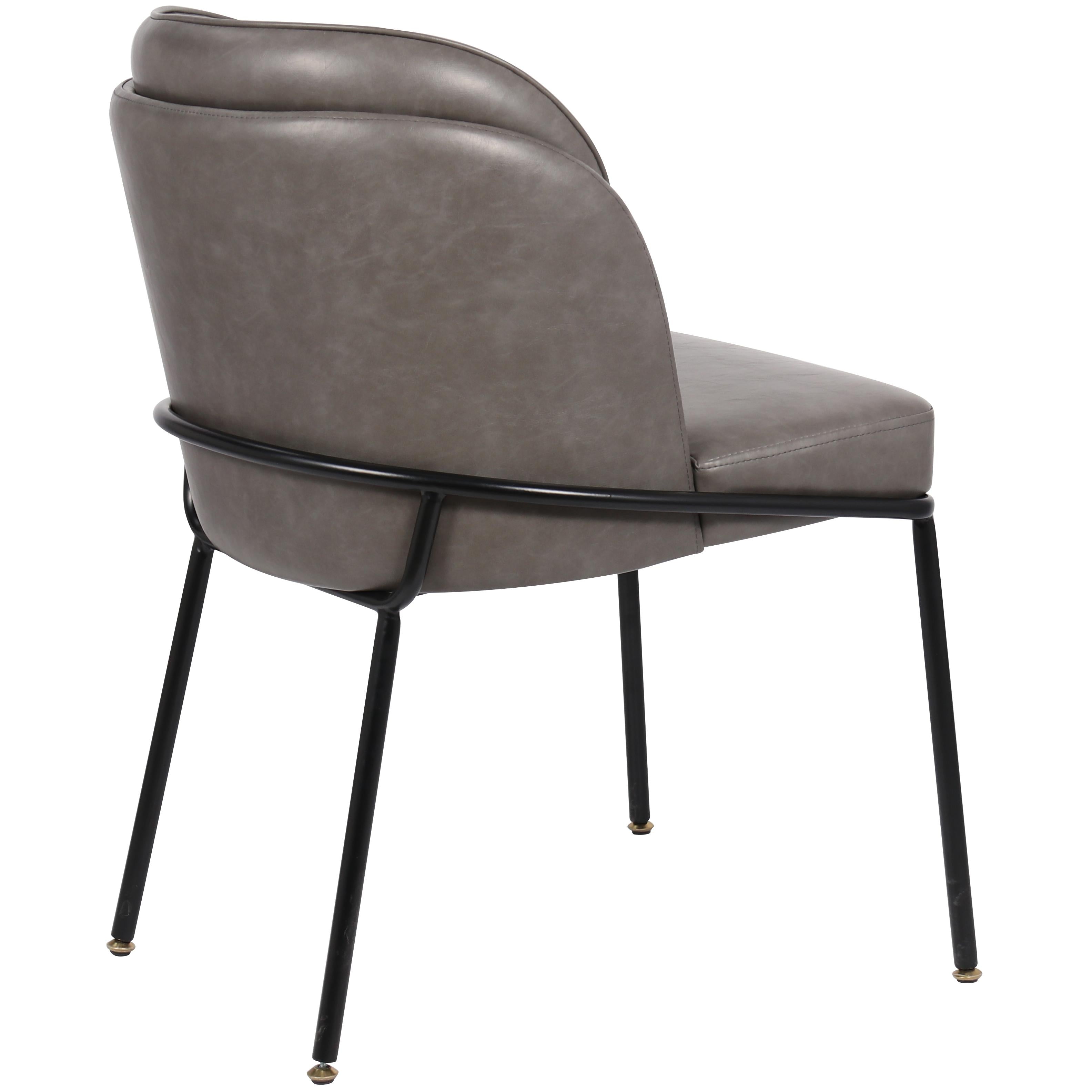 Meridian Jagger Grey Vegan Leather Dining Chair