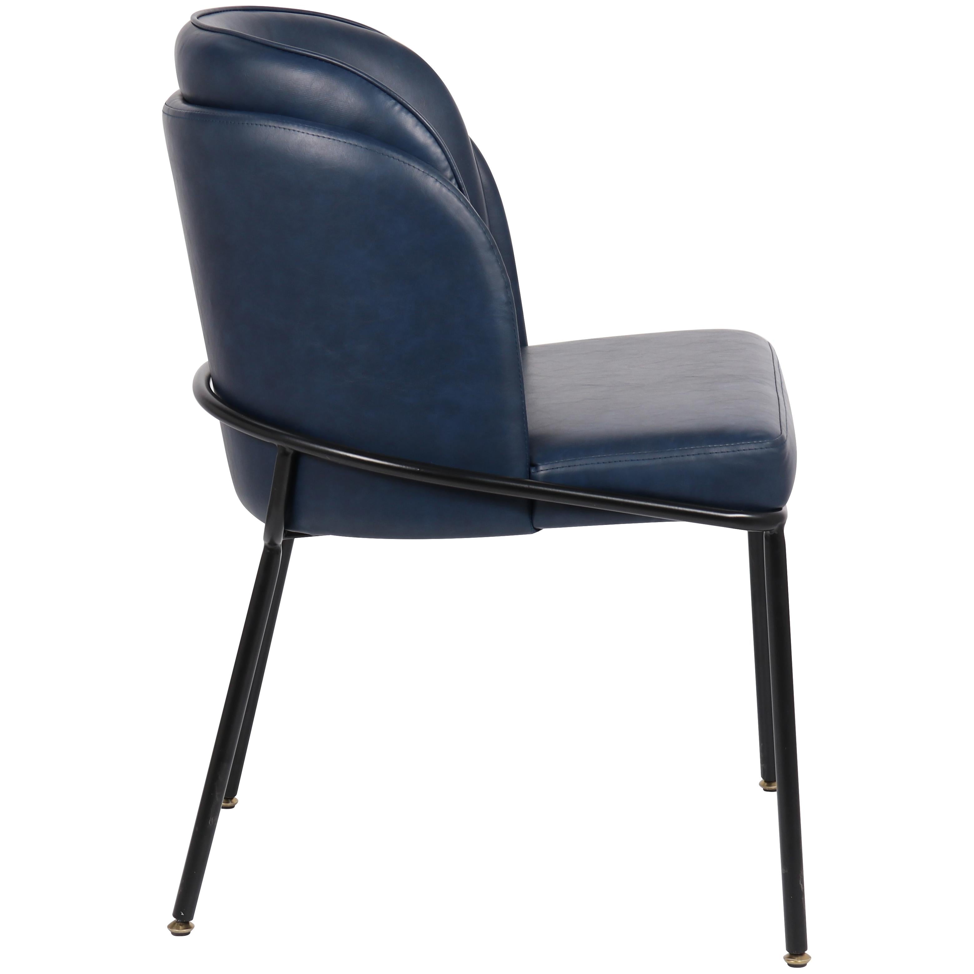 Meridian Jagger Navy Vegan Leather Dining Chair