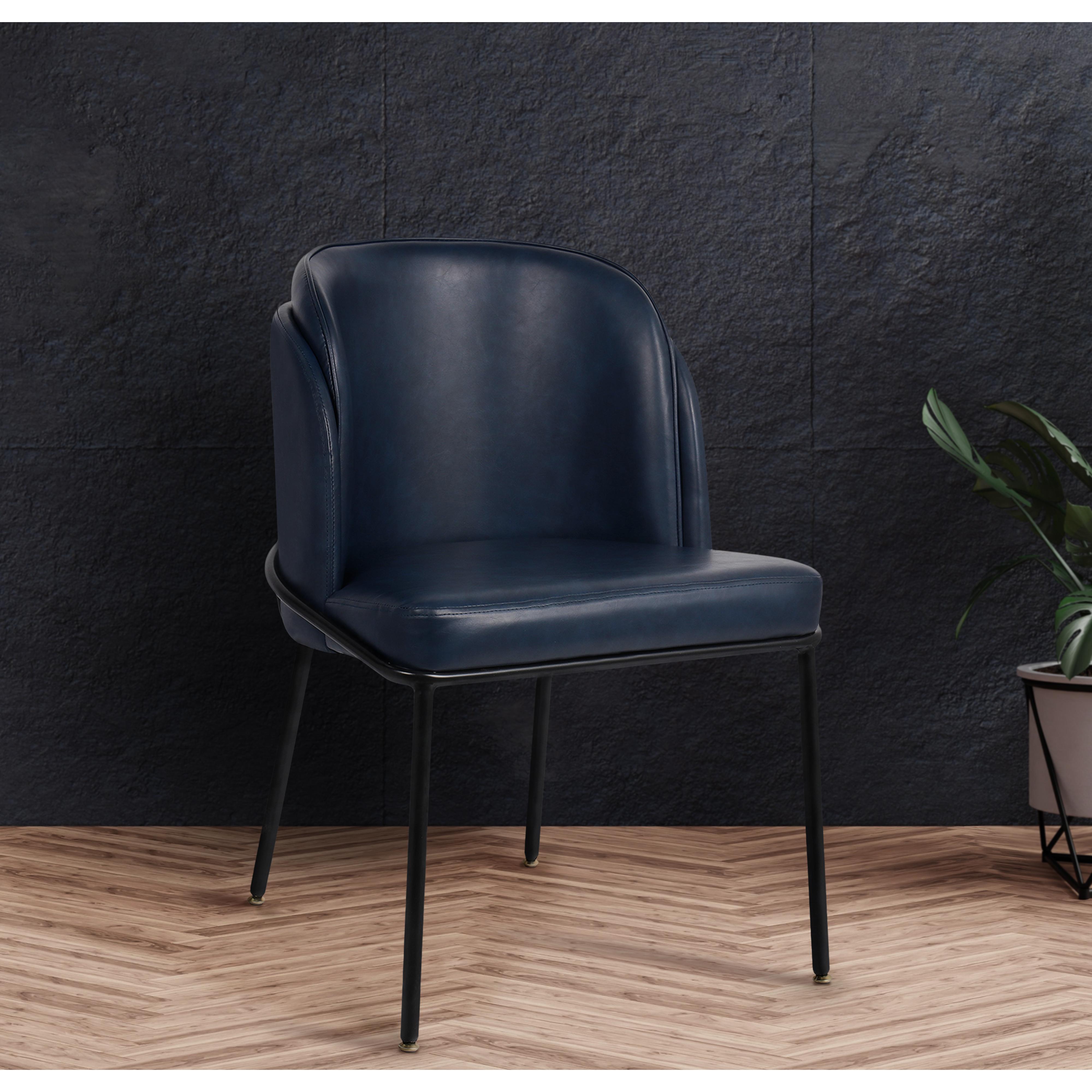Meridian Jagger Navy Vegan Leather Dining Chair