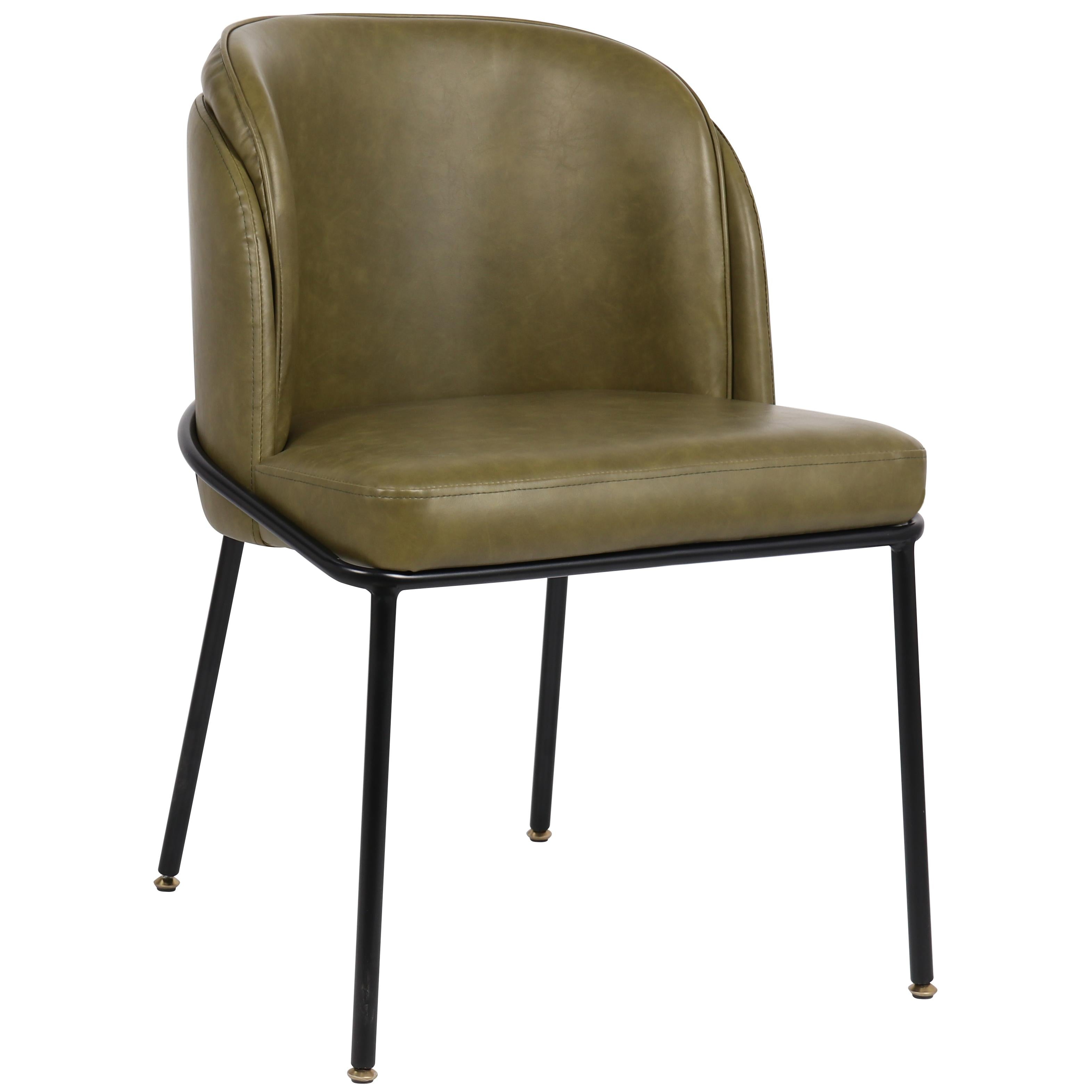 Meridian Jagger Olive Vegan Leather Dining Chair