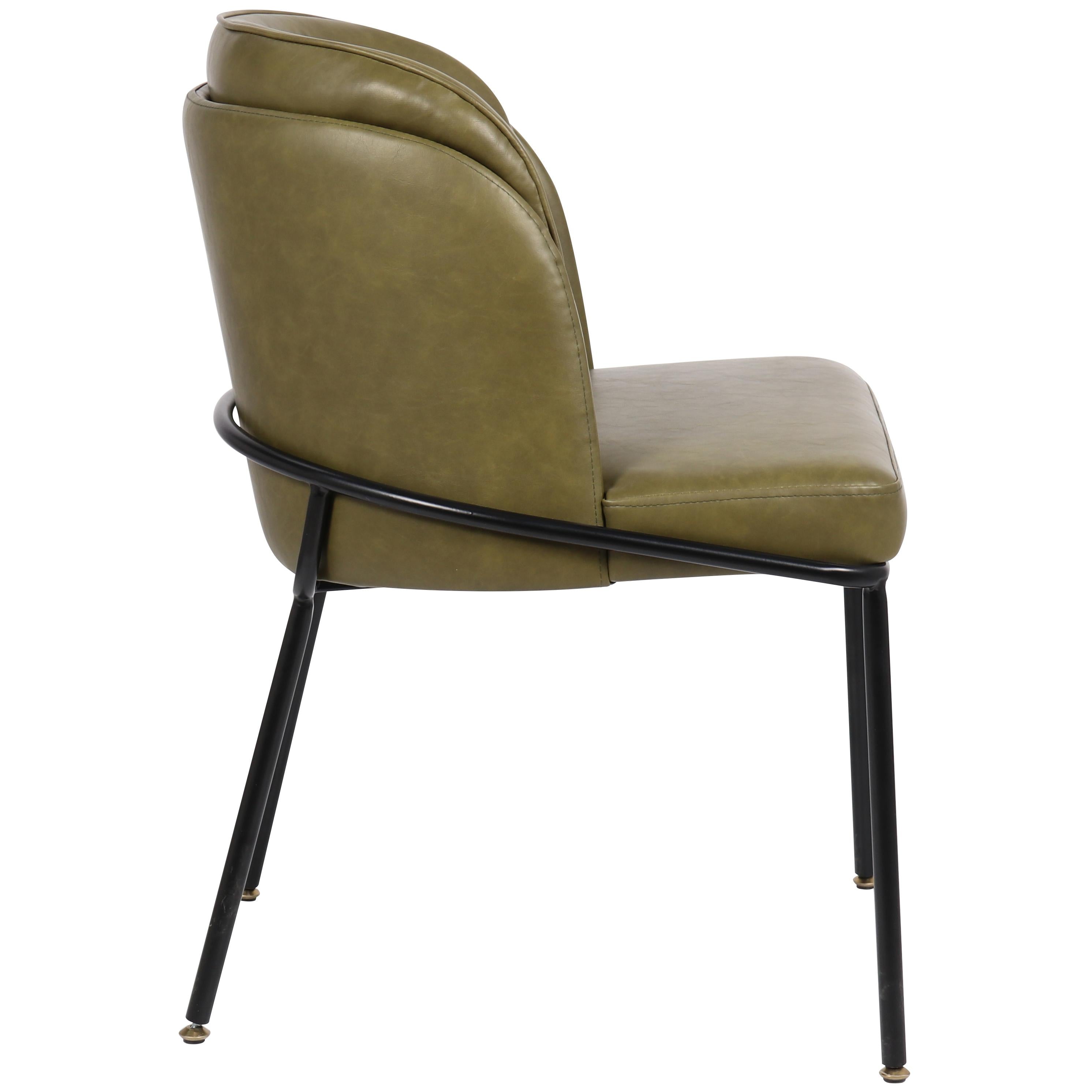 Meridian Jagger Olive Vegan Leather Dining Chair