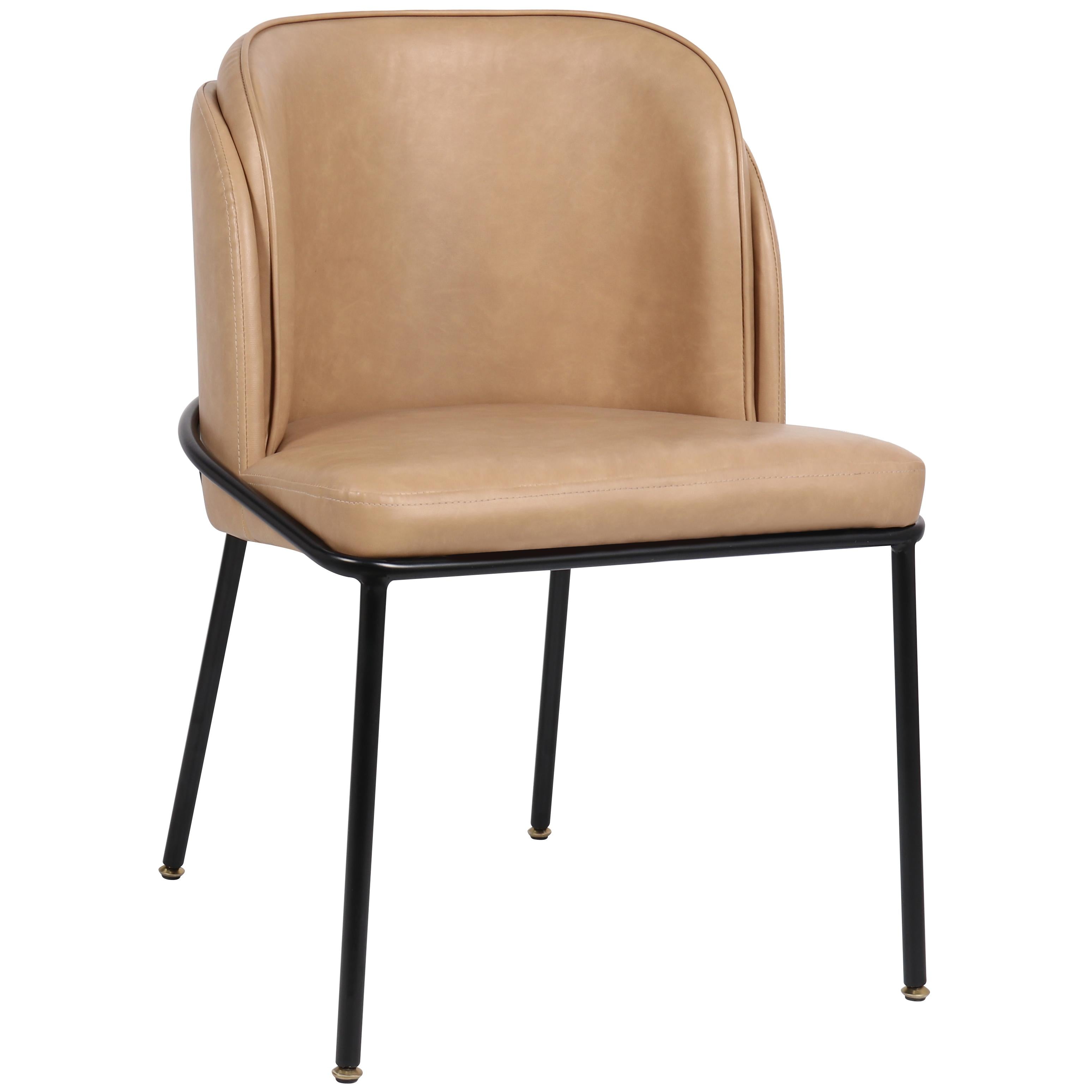 Meridian Jagger Tan Vegan Leather Dining Chair