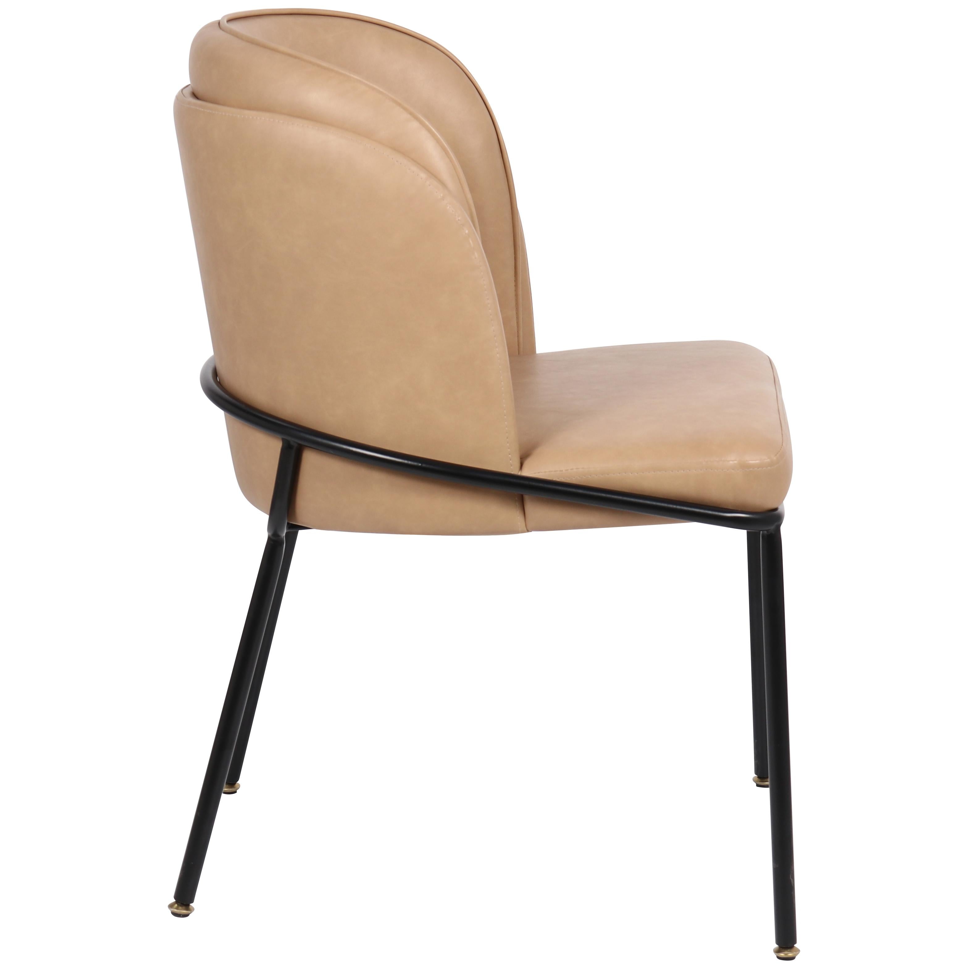Meridian Jagger Tan Vegan Leather Dining Chair