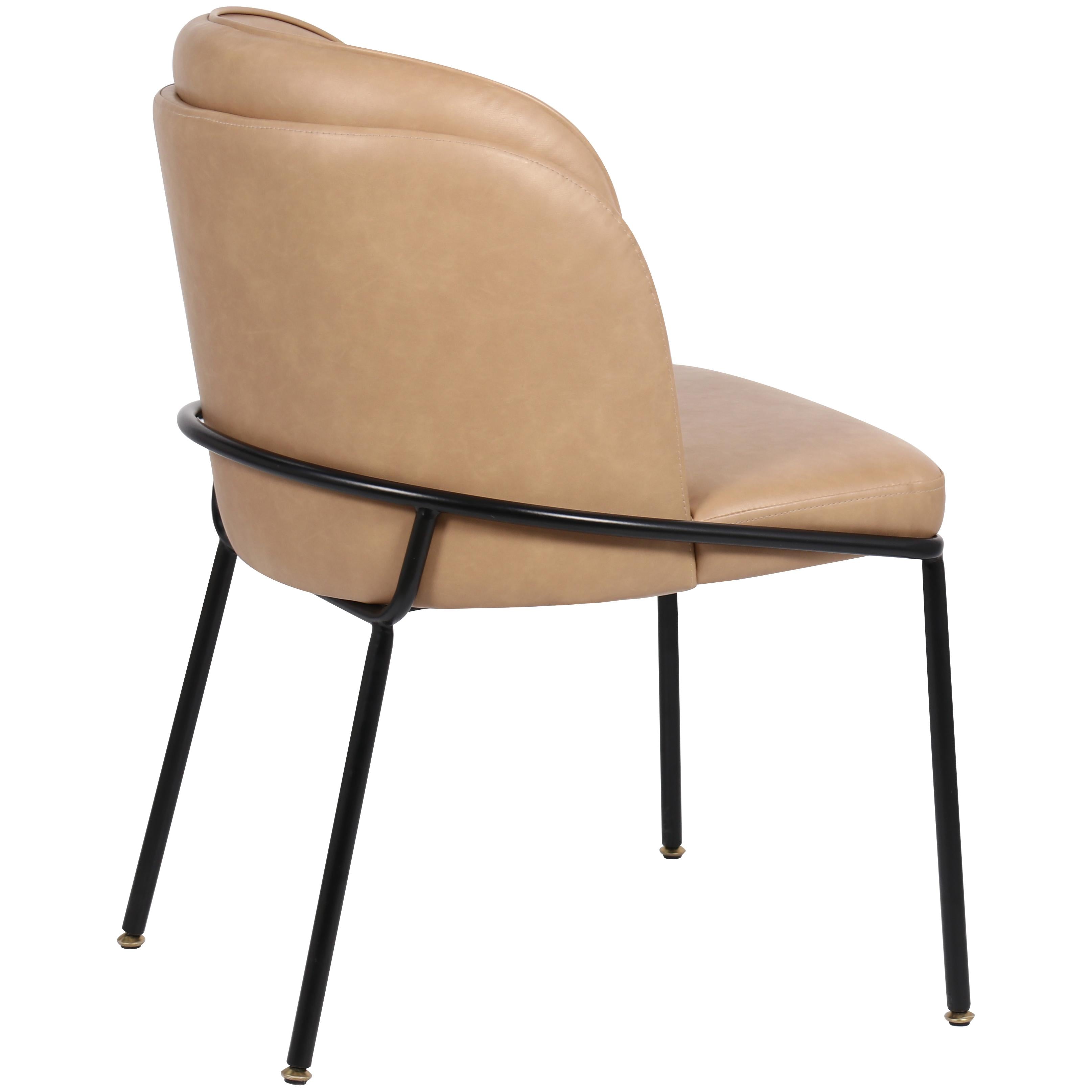 Meridian Jagger Tan Vegan Leather Dining Chair