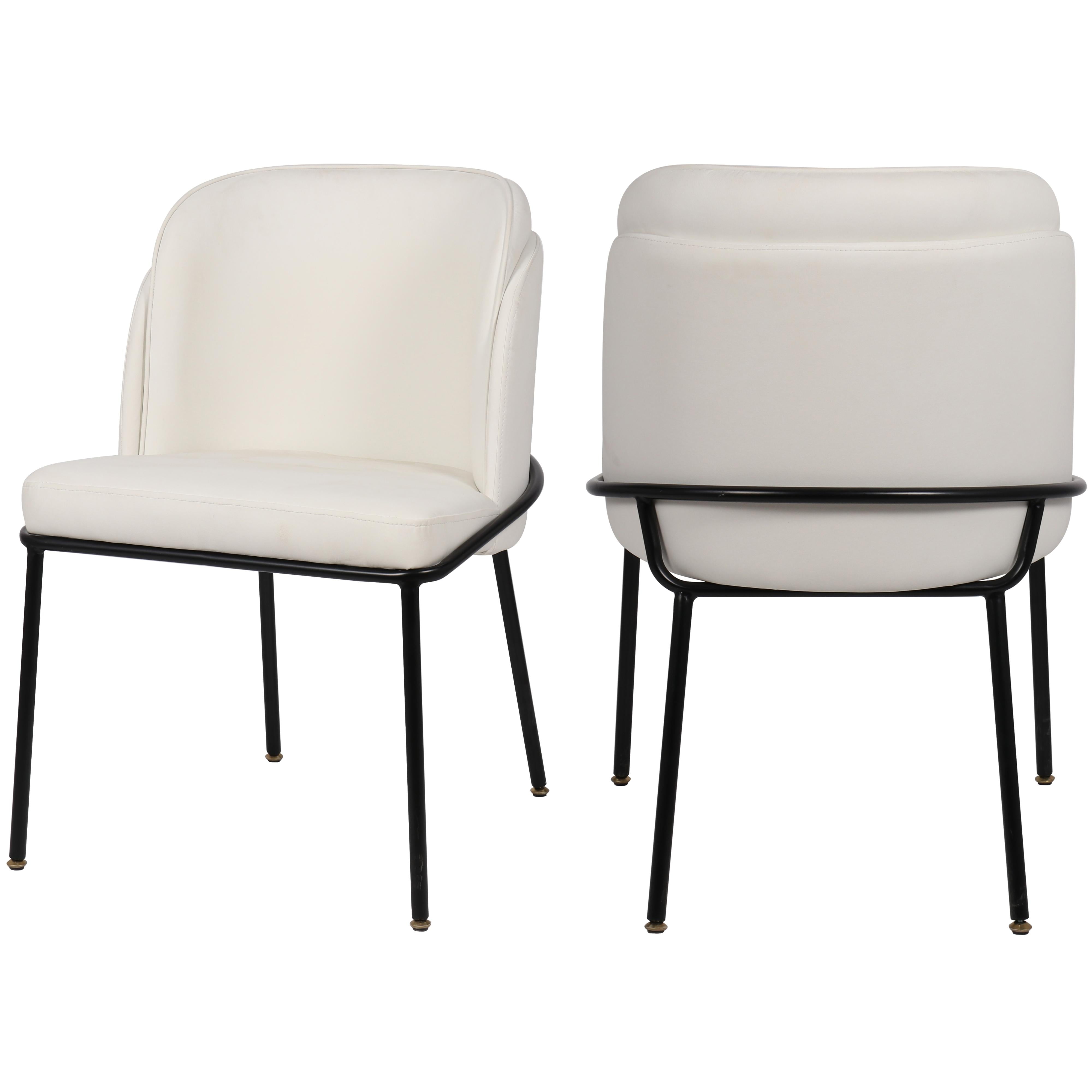 Meridian Jagger White Vegan Leather Dining Chair