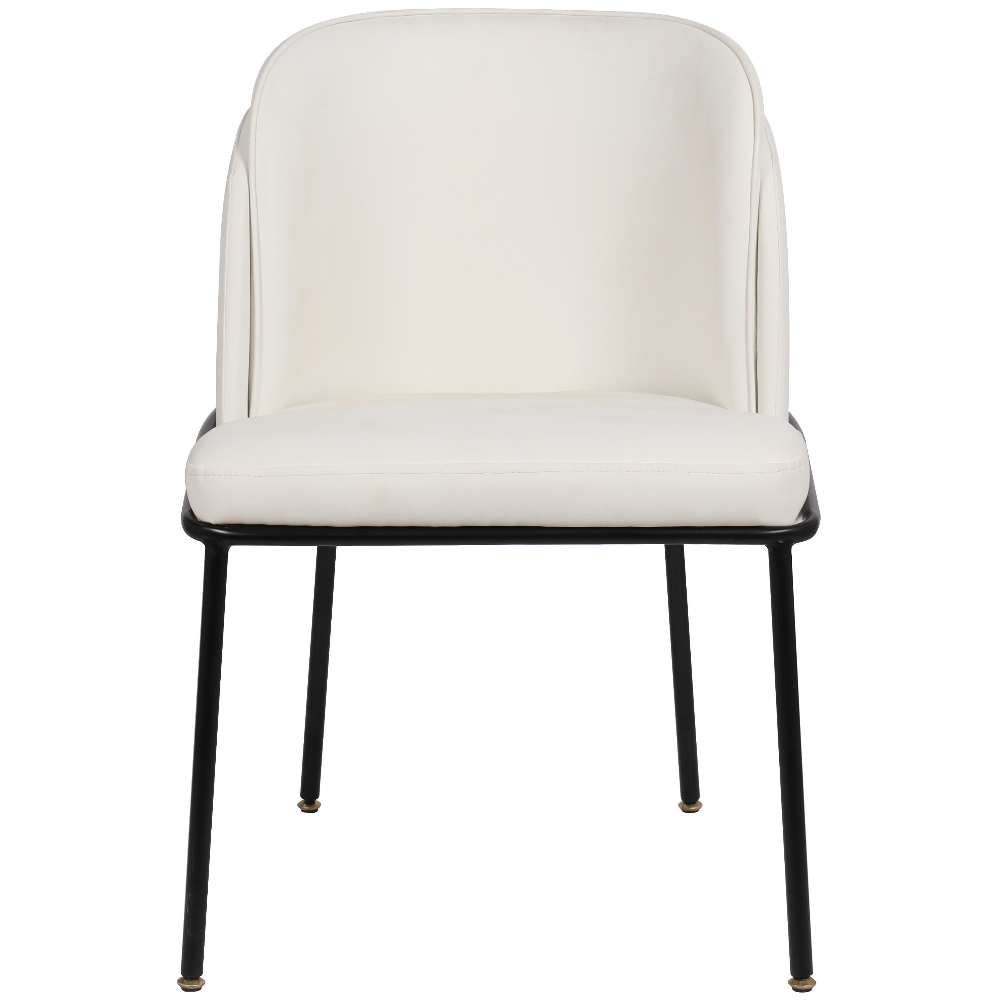 Meridian Jagger White Vegan Leather Dining Chair
