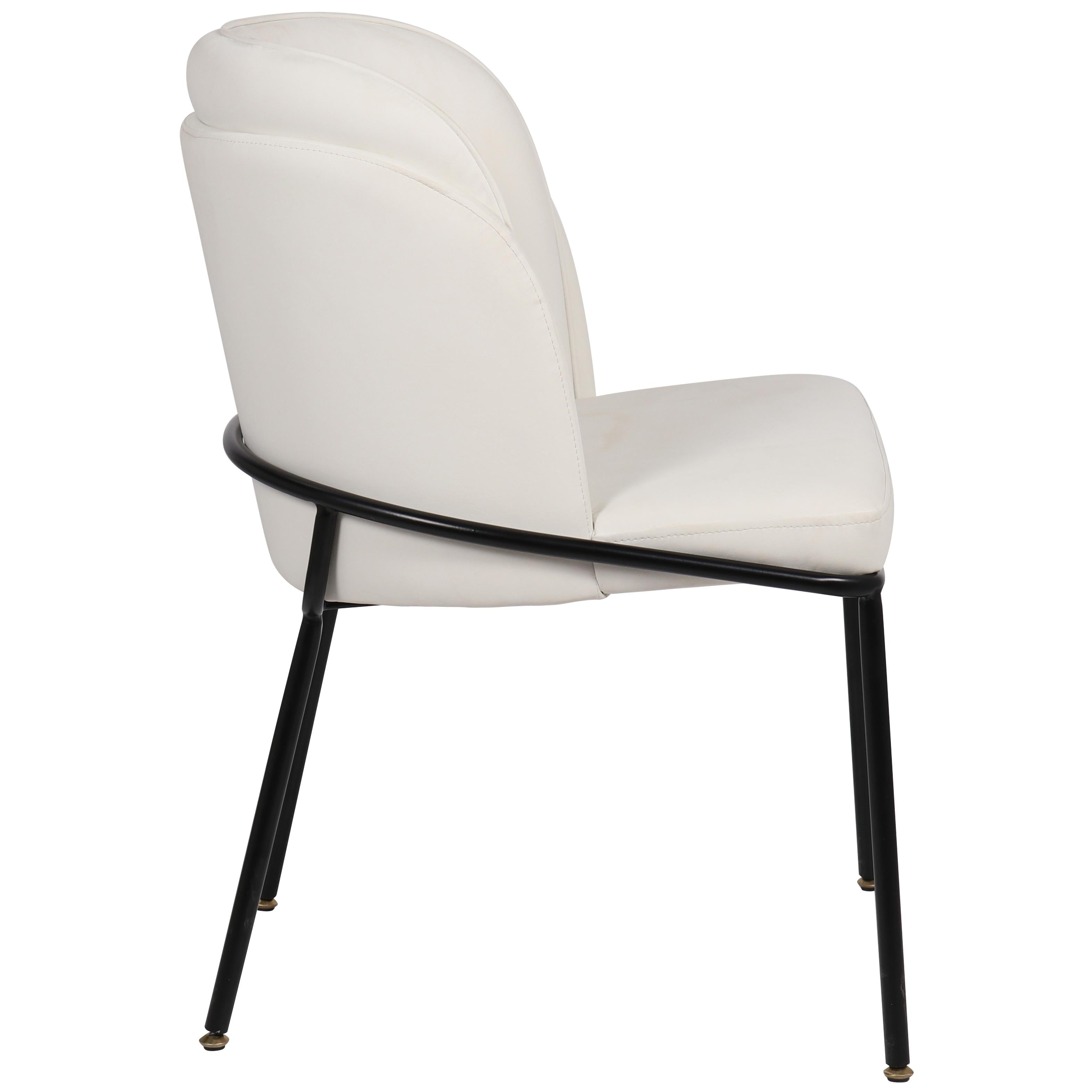 Meridian Jagger White Vegan Leather Dining Chair