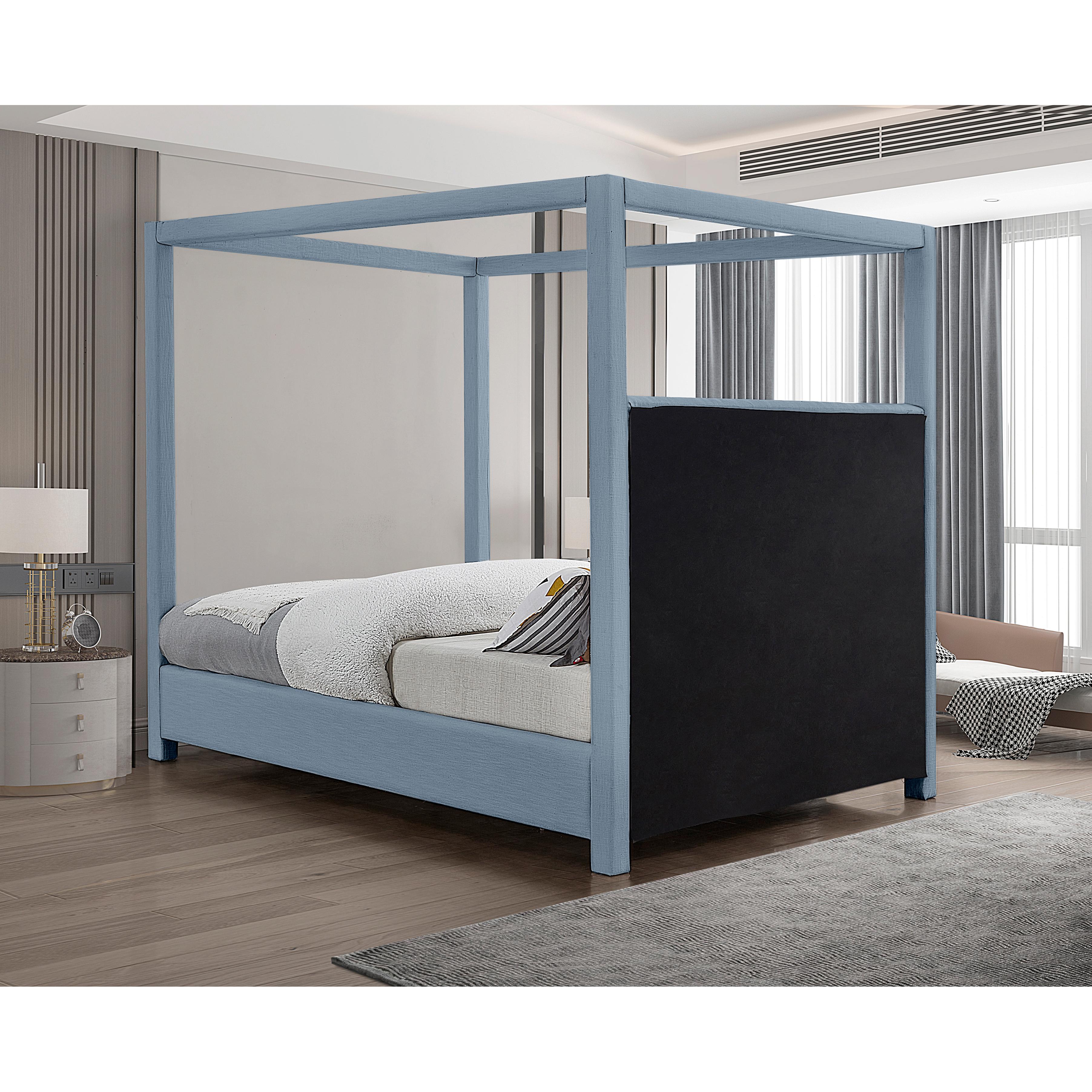 Meridian Emerson Sky Blue King Bed (3 Boxes)