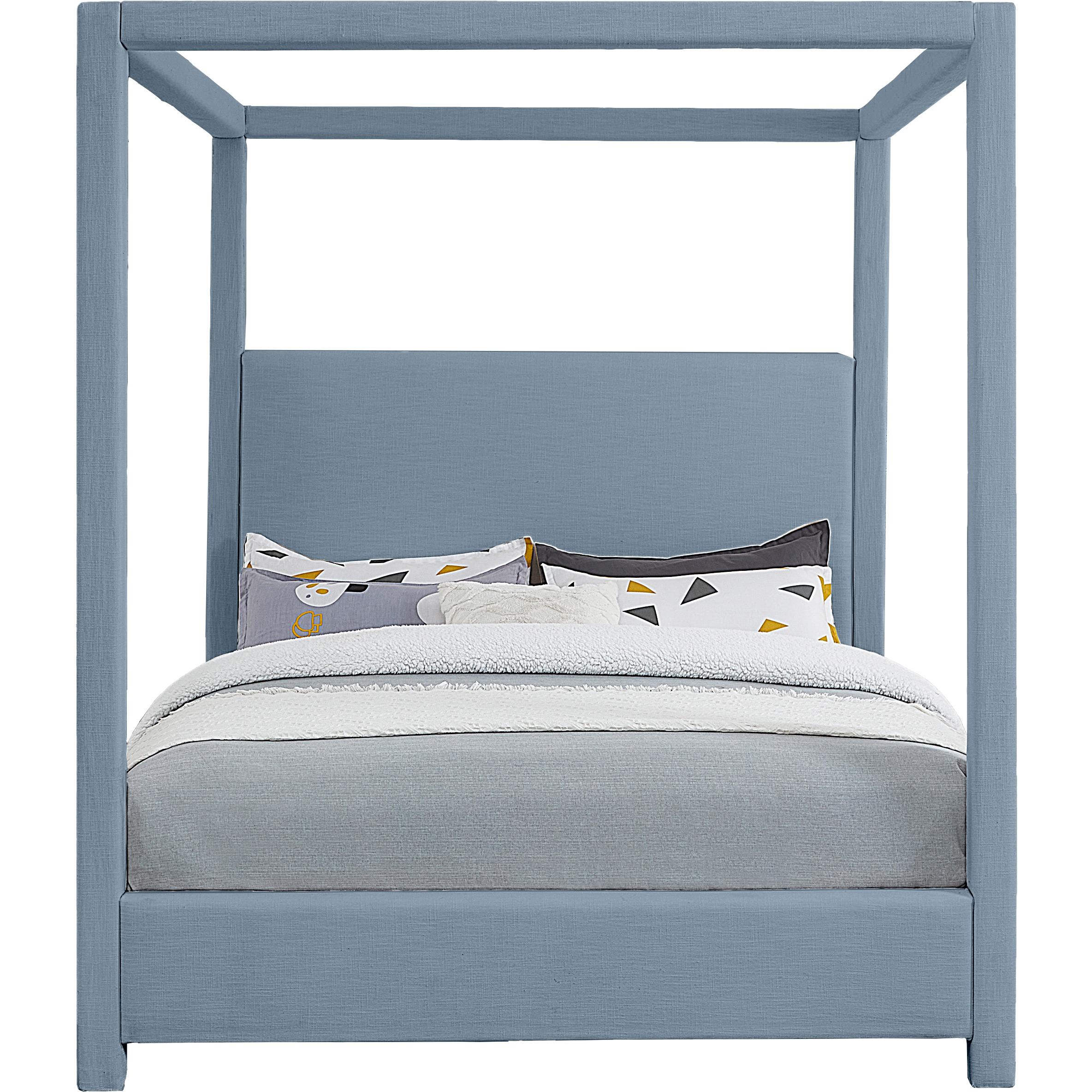 Meridian Emerson Sky Blue Queen Bed (3 Boxes)