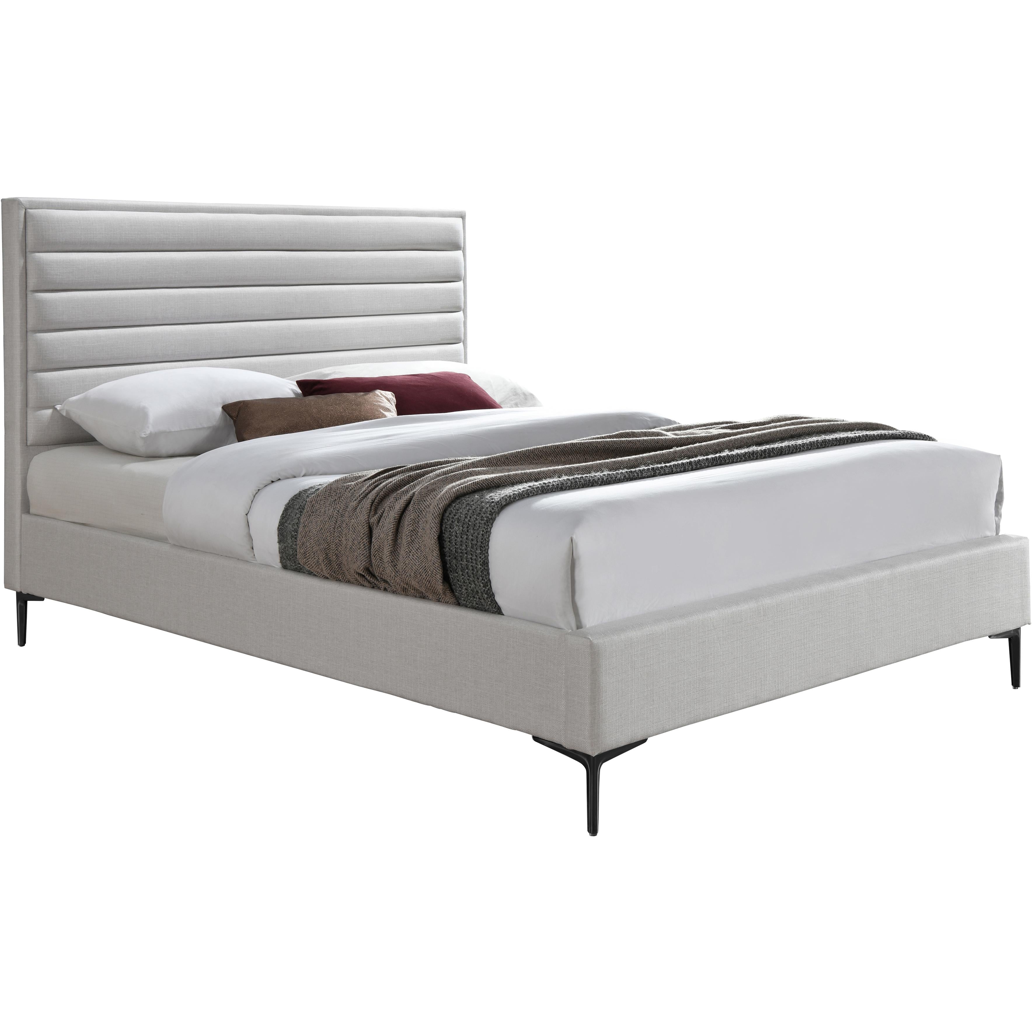 Meridian Hunter Cream Linen Textured Full Bed