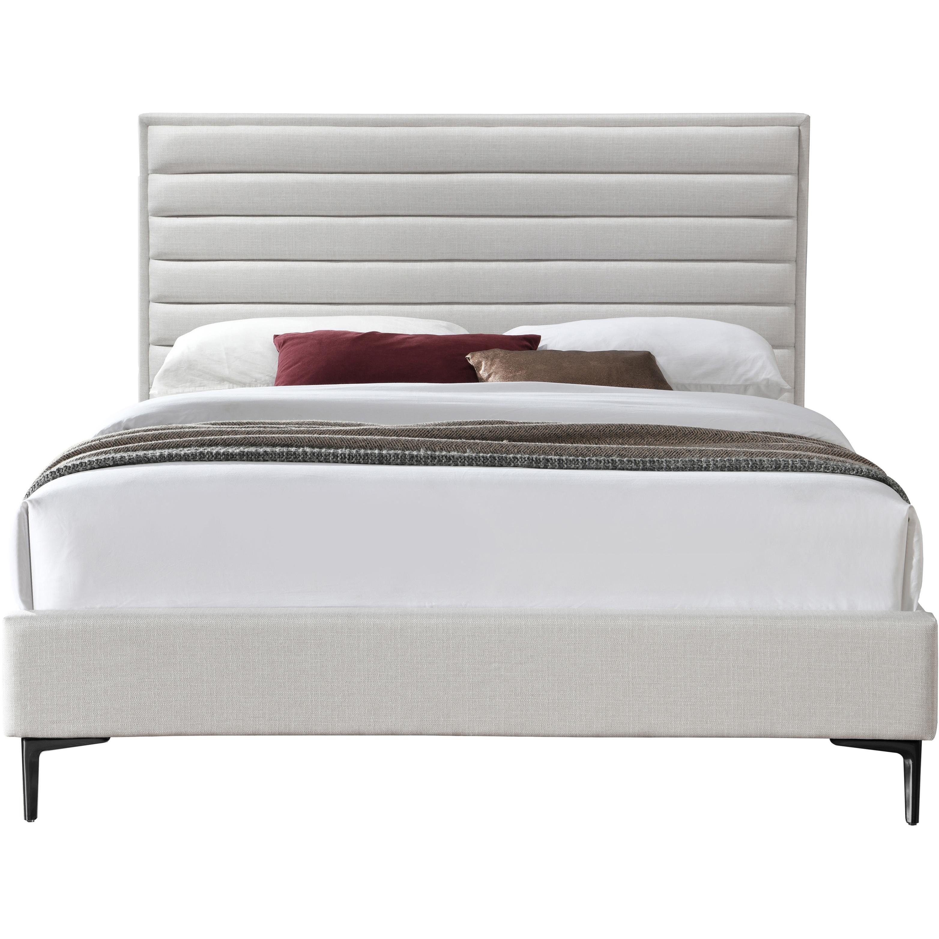 Meridian Hunter Cream Linen Textured Full Bed