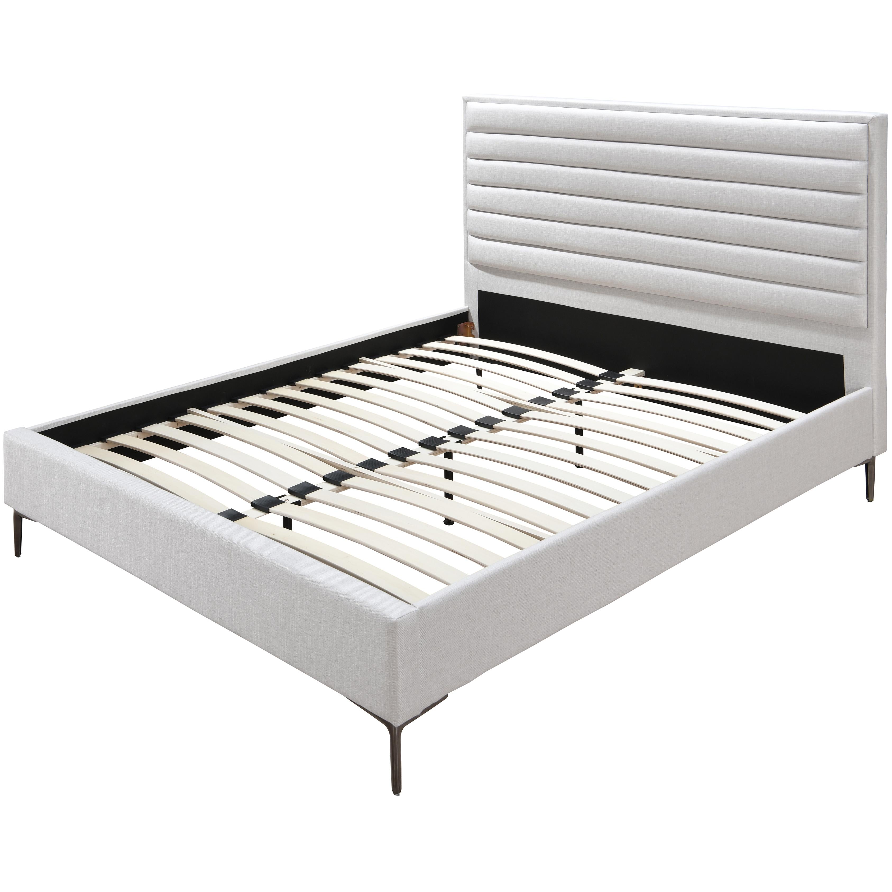 Meridian Hunter Cream Linen Textured Full Bed