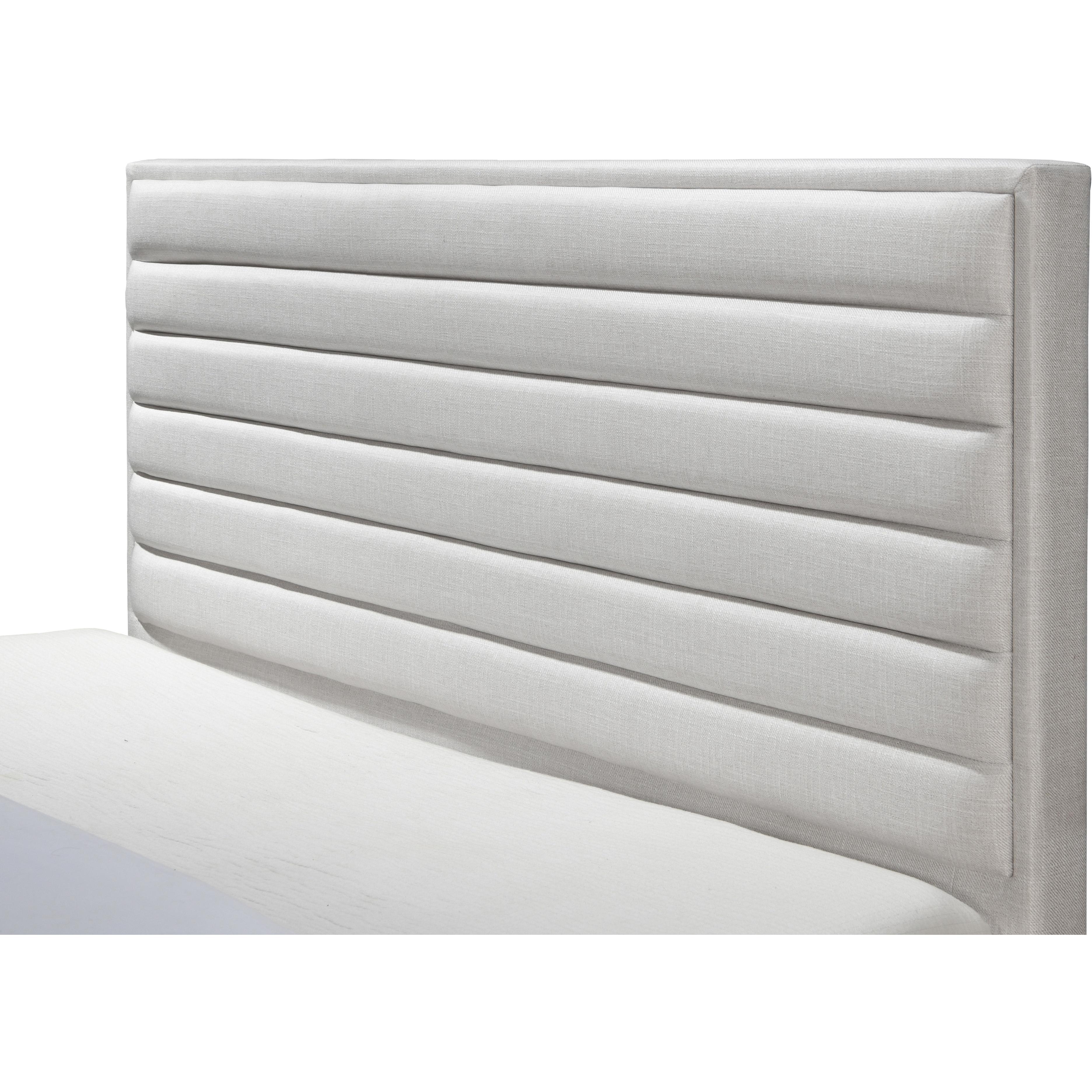 Meridian Hunter Cream Linen Textured Queen Bed