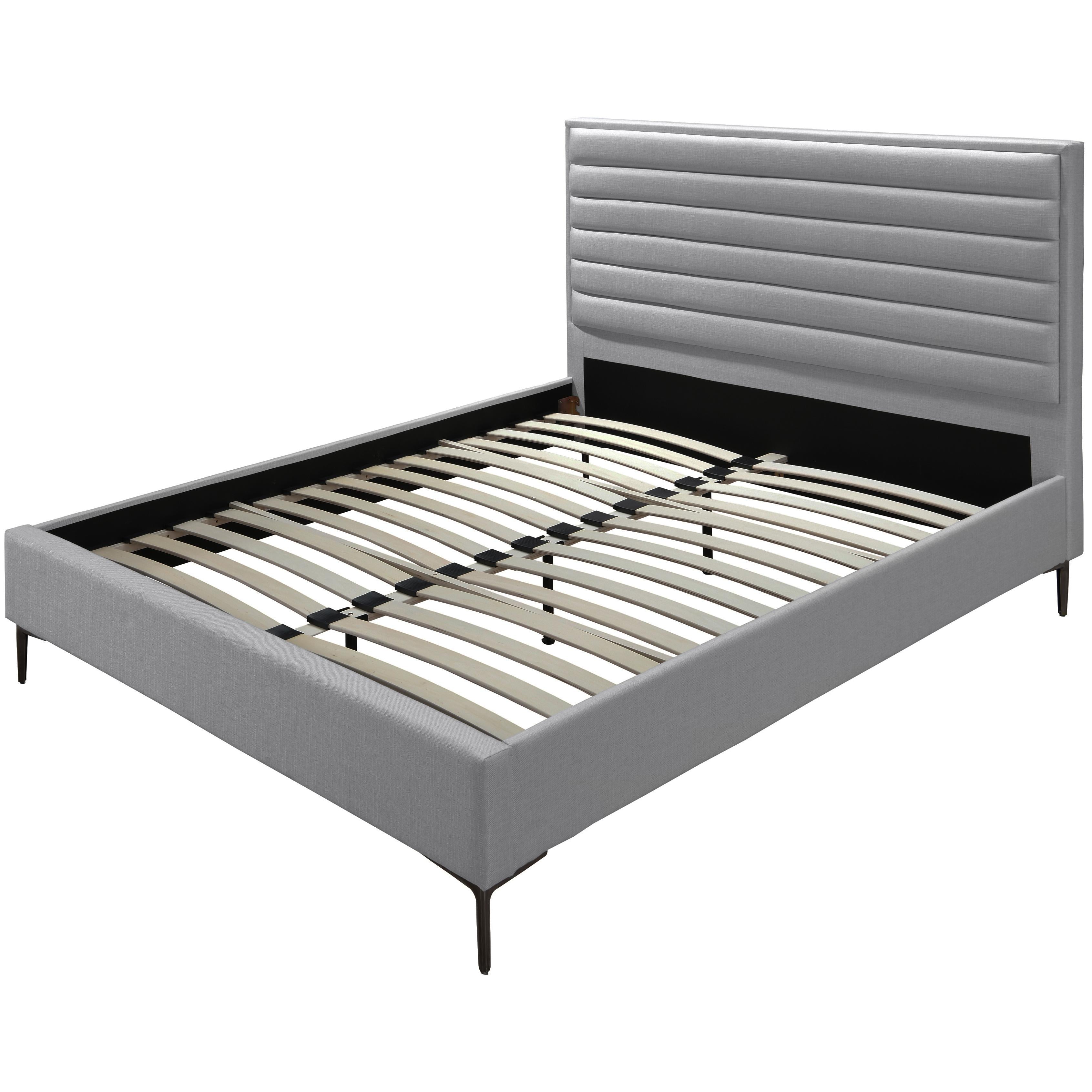 Meridian Hunter Grey Linen Textured Full Bed