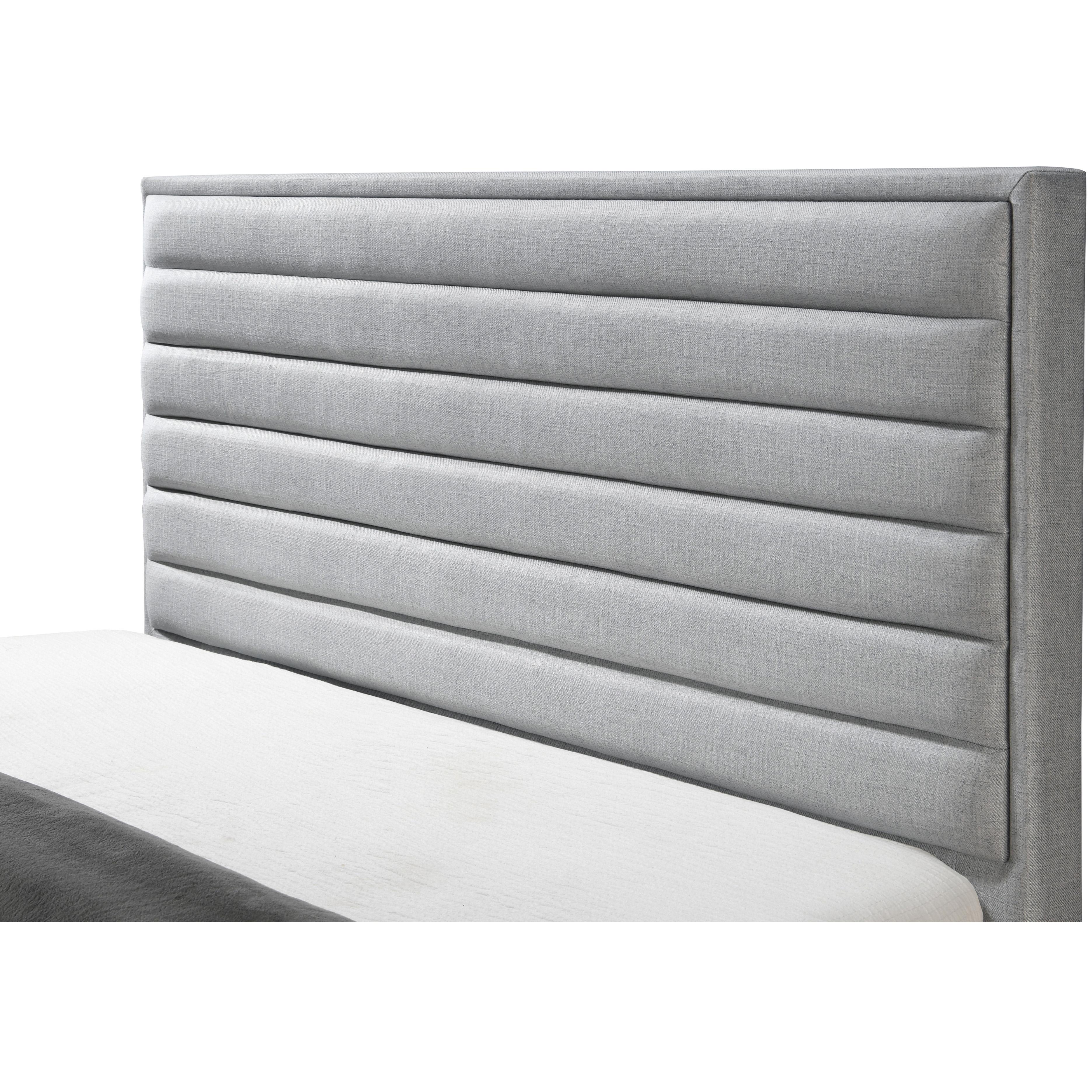 Meridian Hunter Grey Linen Textured King Bed